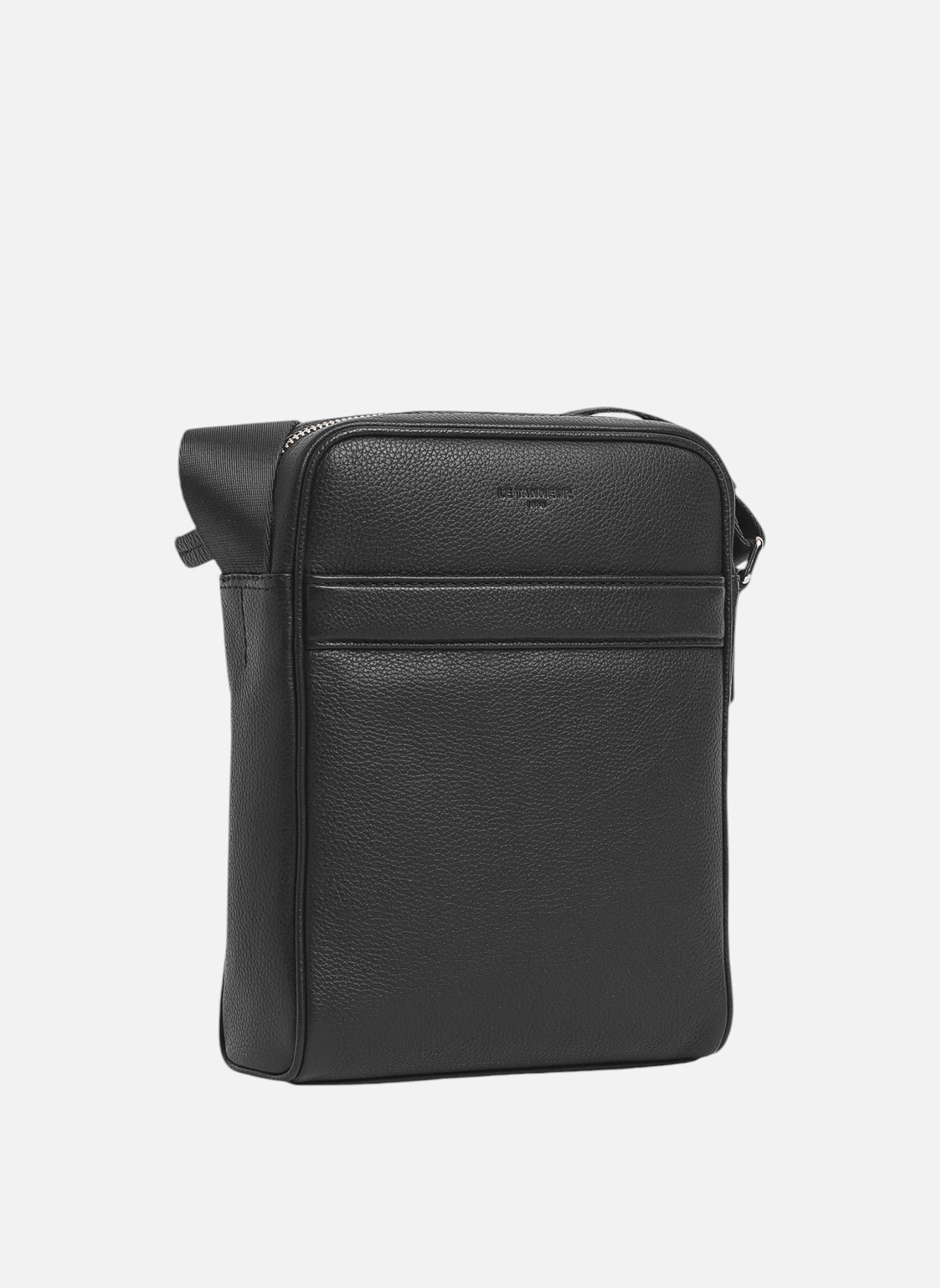 Petite sacoche charles en cuir grainé LE TANNEUR Noir