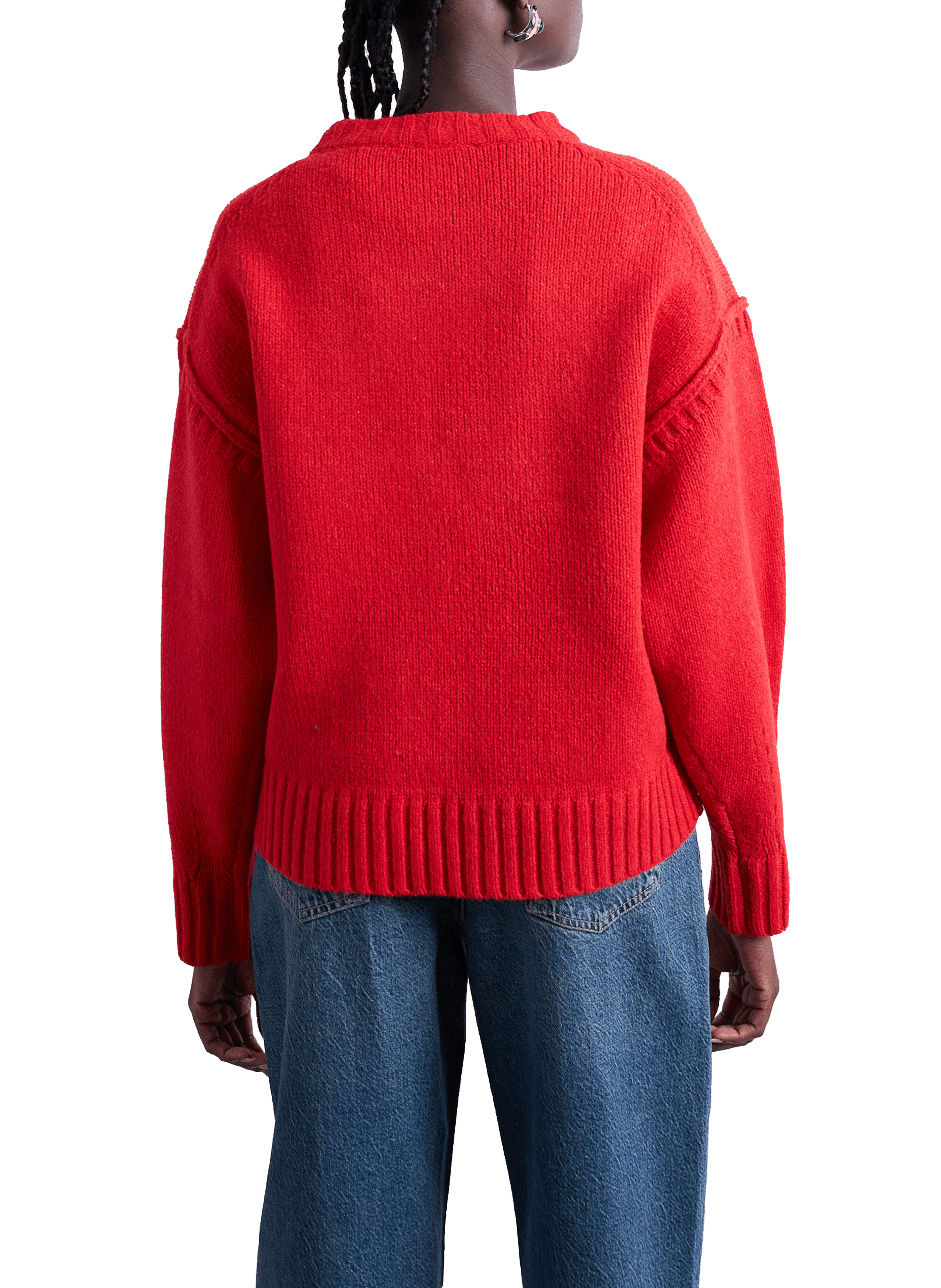 Pull ample uni TOPSHOP Rouge