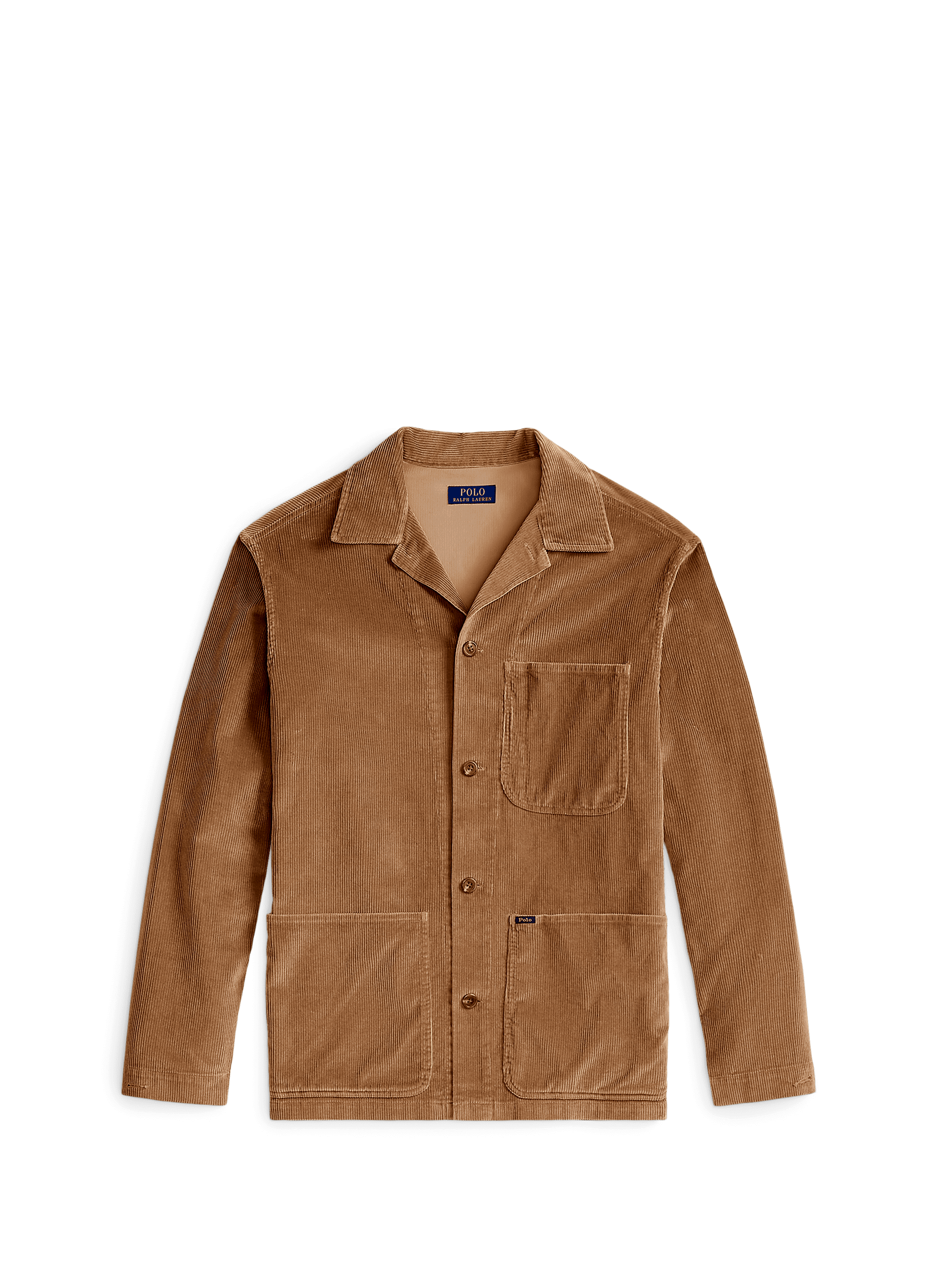 Chemise col classique manches contrastantes en coton POLO RALPH LAUREN Khaki