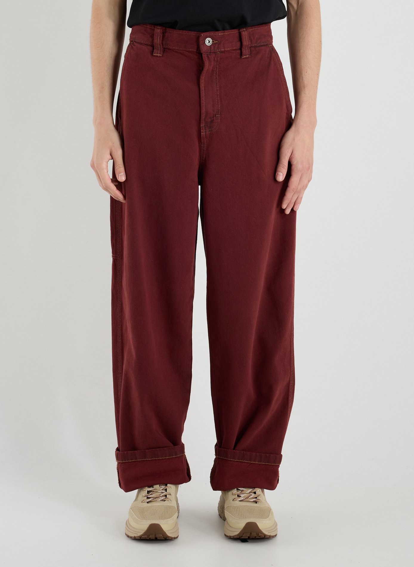 DICKIES Jean ample en coton Rouge