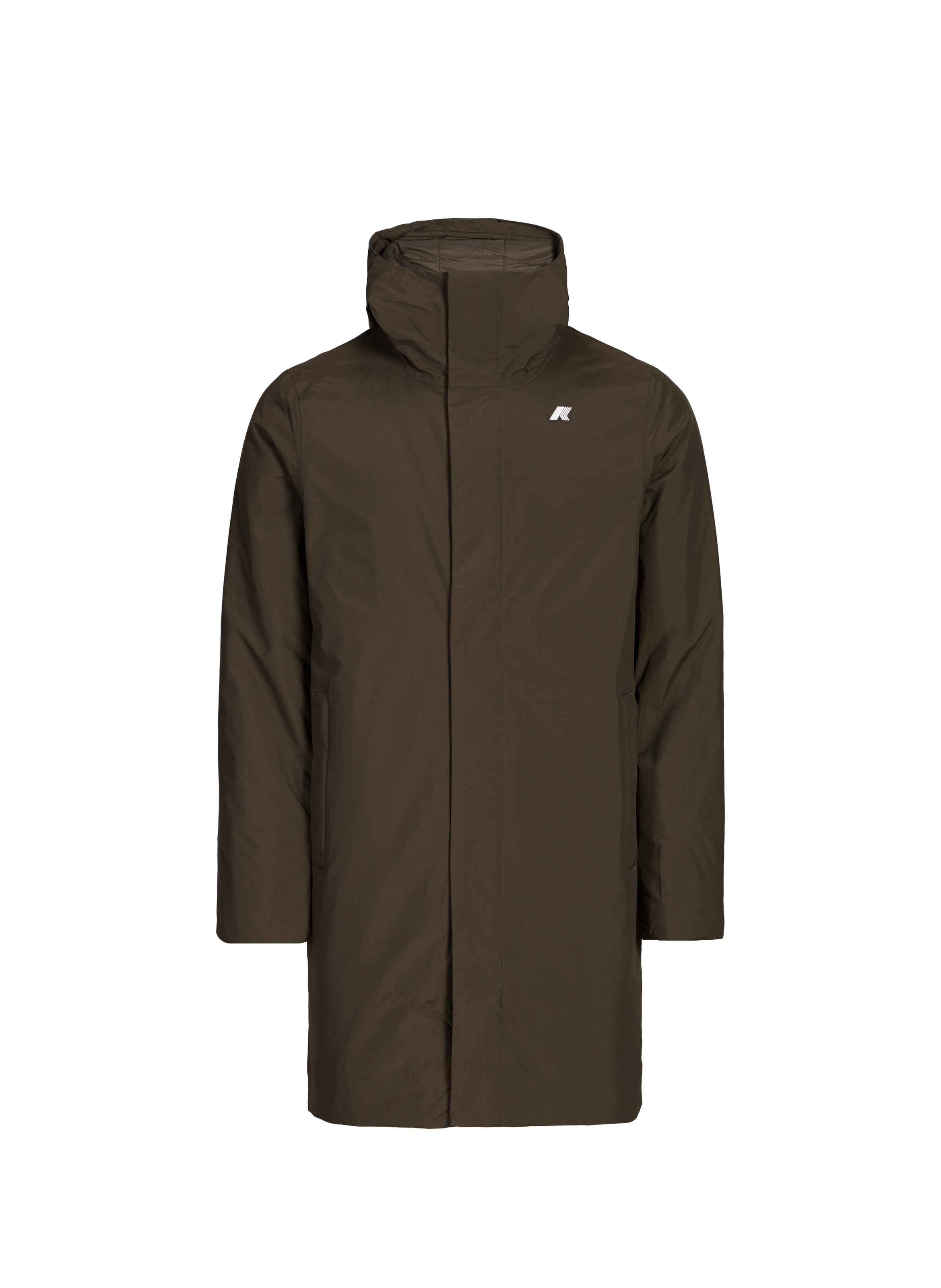 Parka mi-longue à capuche K-WAY Kaki