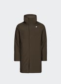 Parka mi-longue à capuche THOMAS Black olive