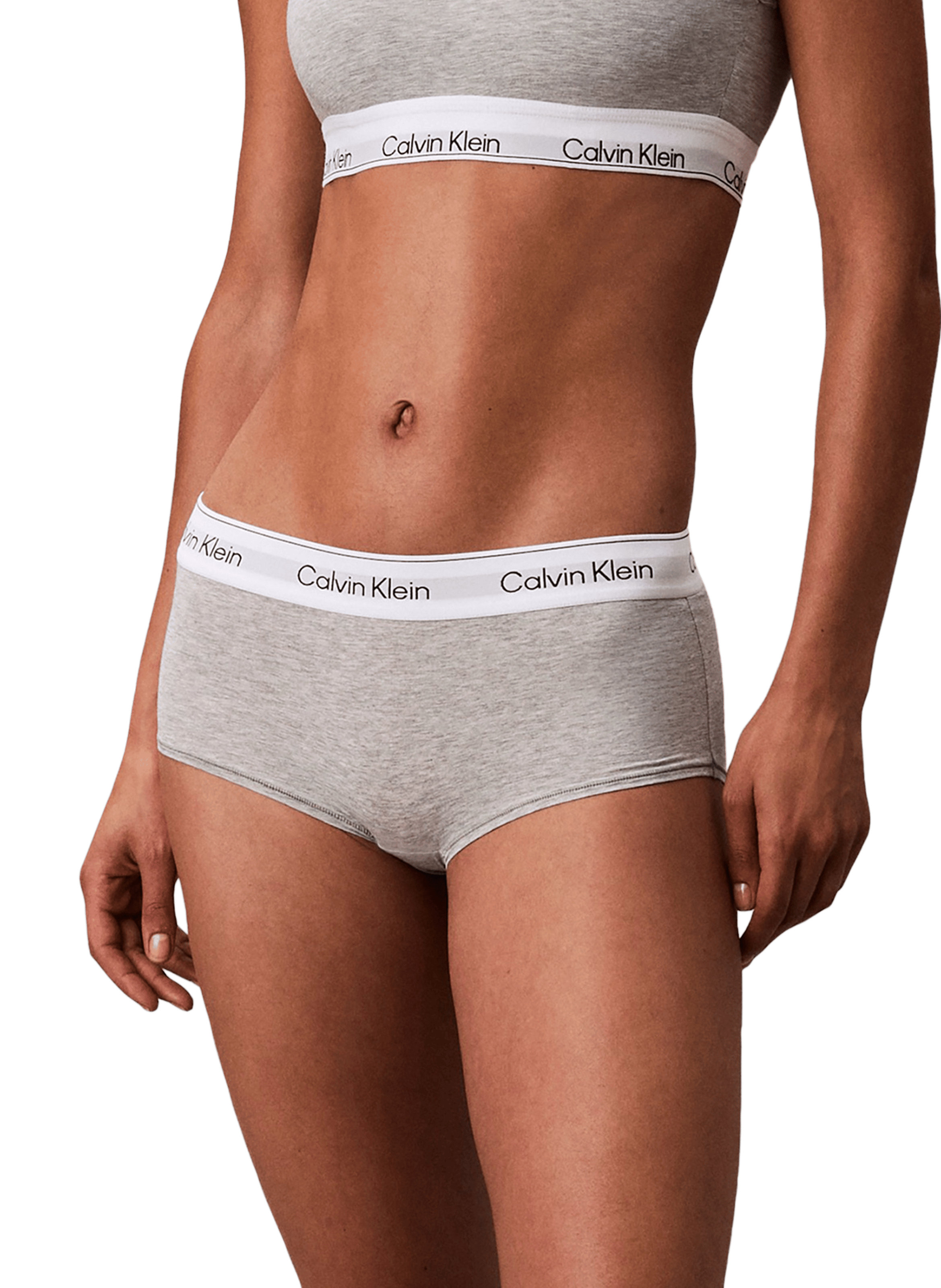 Cotton blend shorts Grey