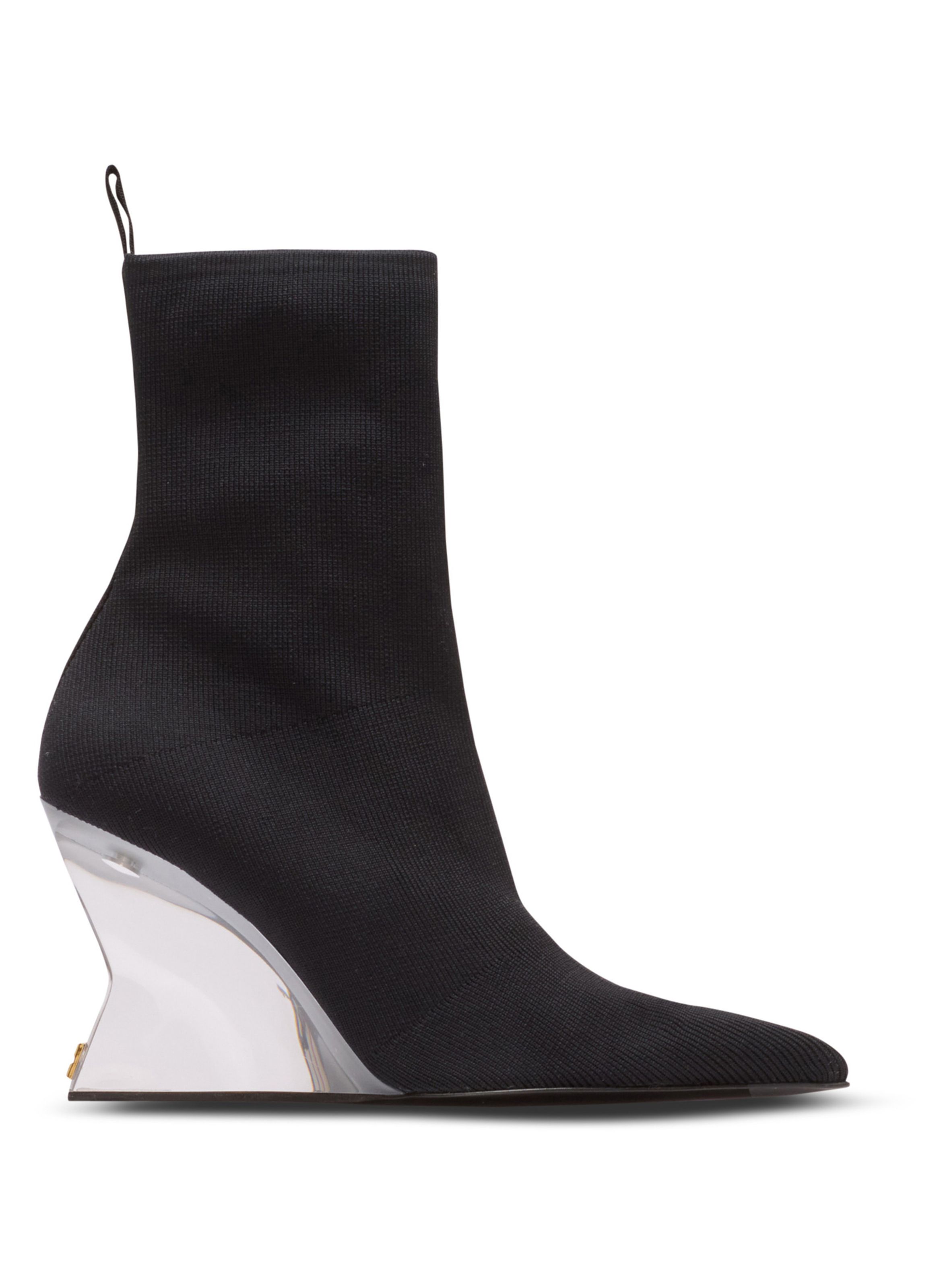 Bottines wedge en maille BALMAIN Noir