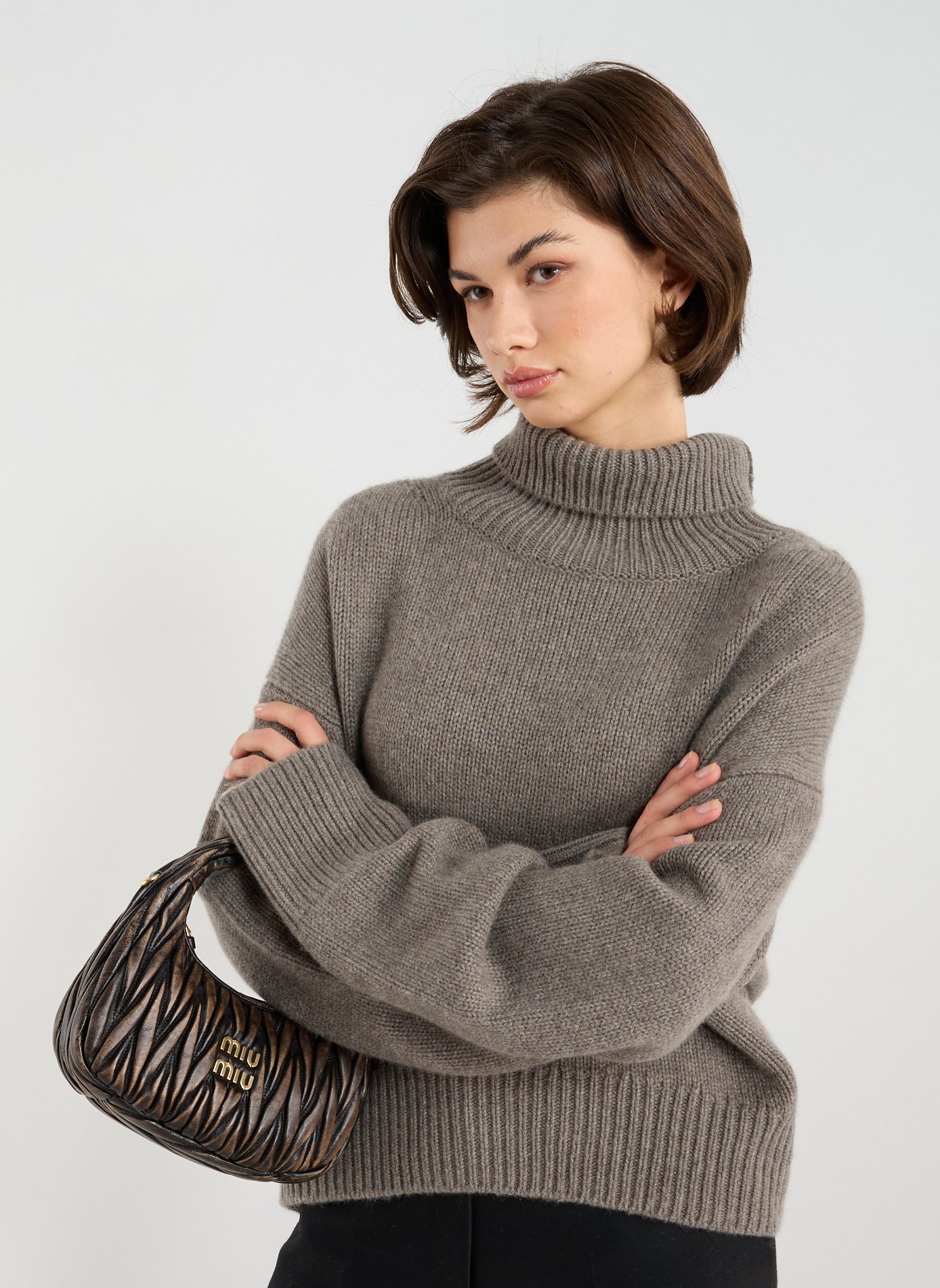 Sac à main Wander matelassé  MIU MIU Marron