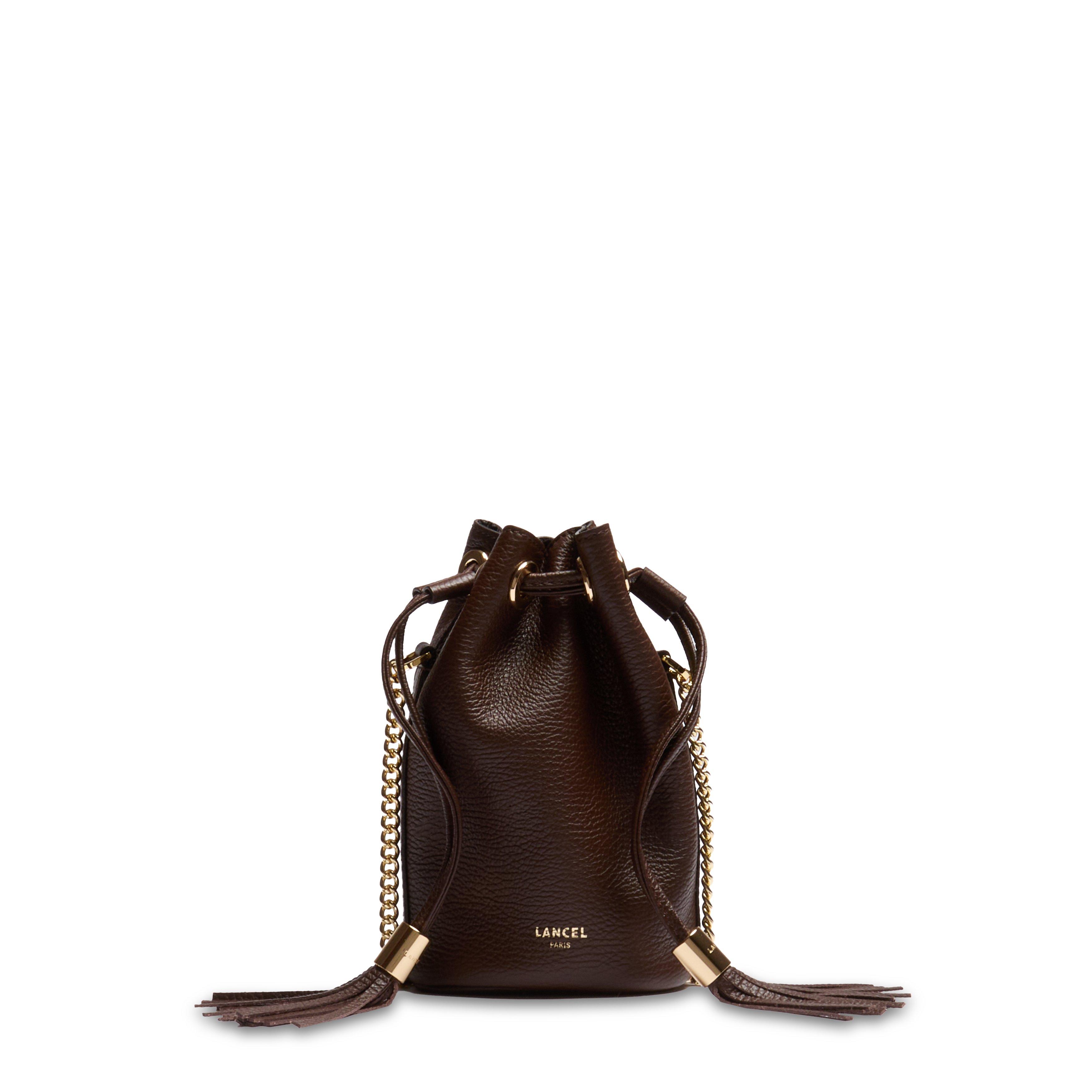 Mini sac seau premier flirt de lancel en cuir LANCEL Marron