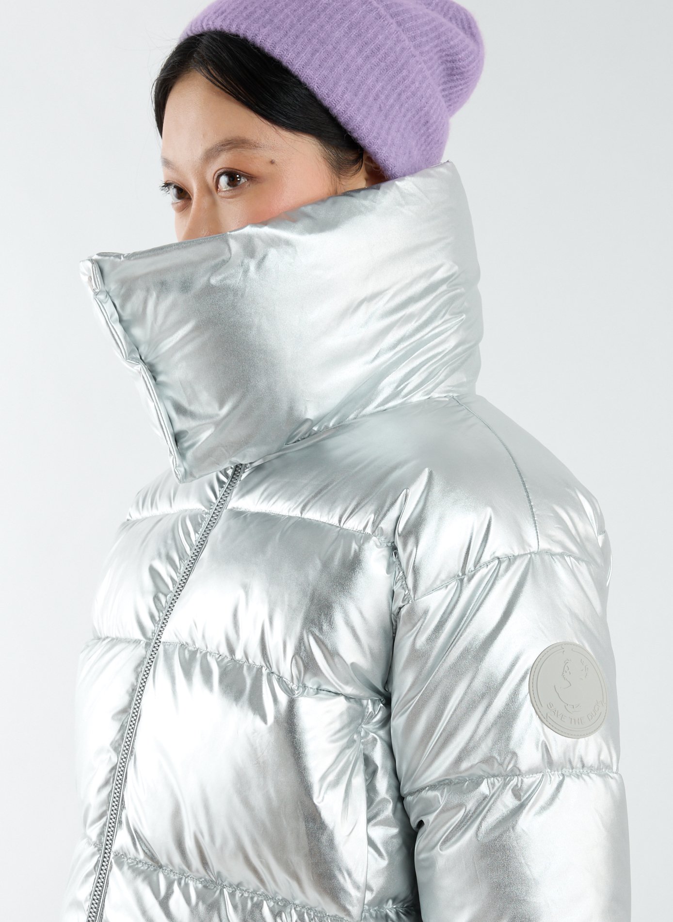 Short quilted down jacket SAVE THE DUCK Grey