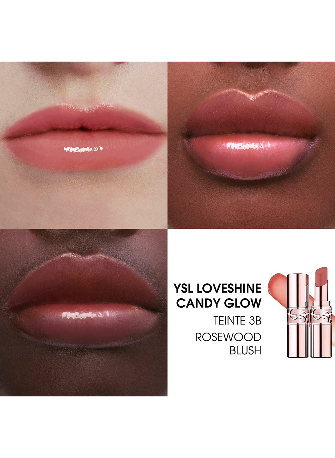 YSL Loveshine Radiant Glow Balm YVES SAINT LAURENT 3b rosewood blush