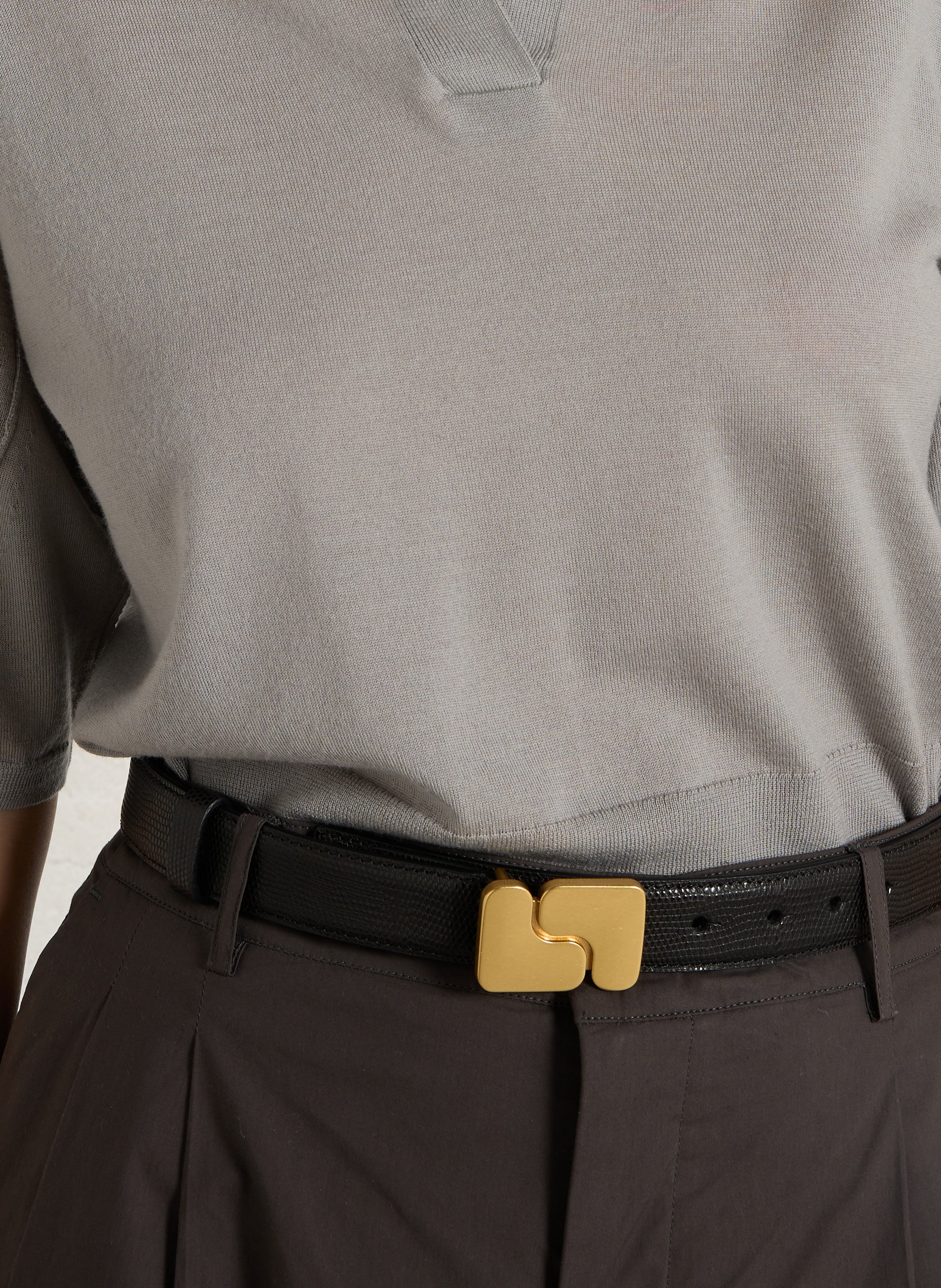 Ceinture en cuir ninon SOEUR Noir