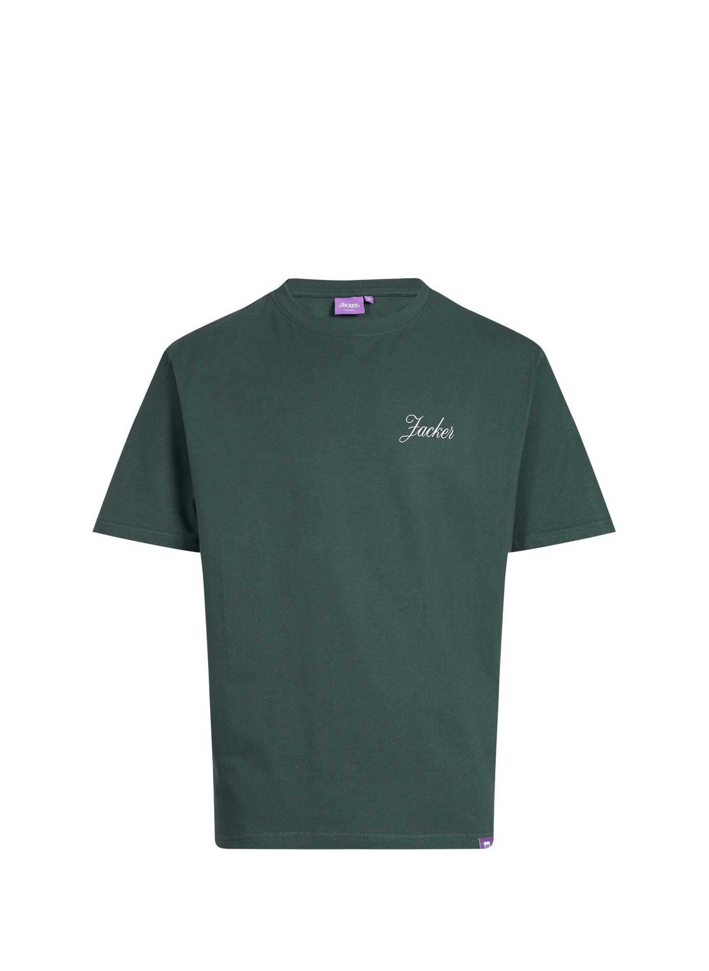Straight printed cotton T-shirt JACKER. Green