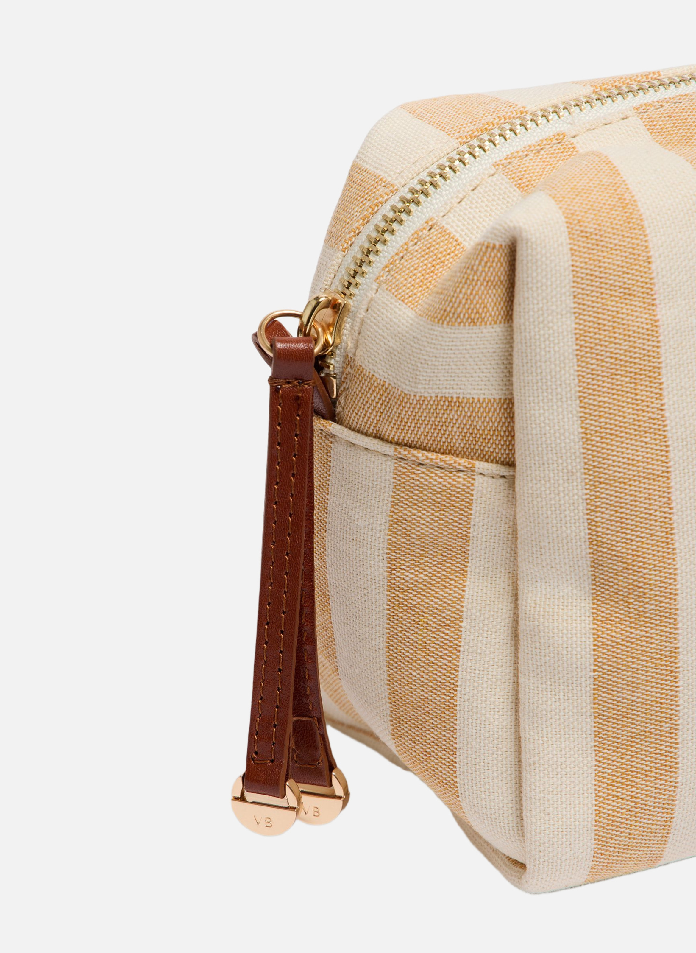 Trousse en toile rayée VANESSA BRUNO Jaune