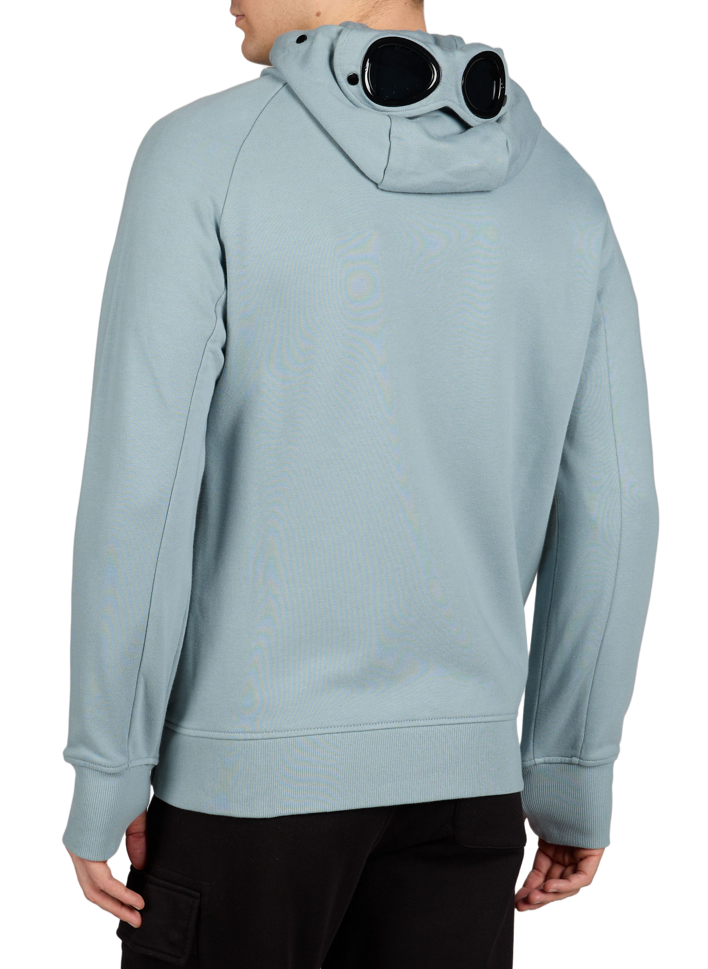 Sweat à capuche en coton avec lunettes intégrées CP COMPANY Bleu