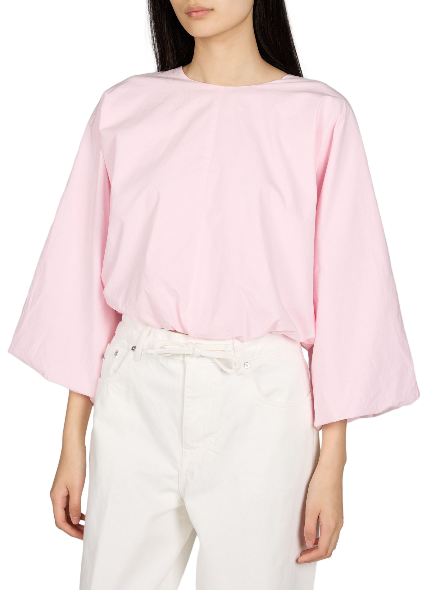 Top Vilaluna taille élastique en coton VILA Rose