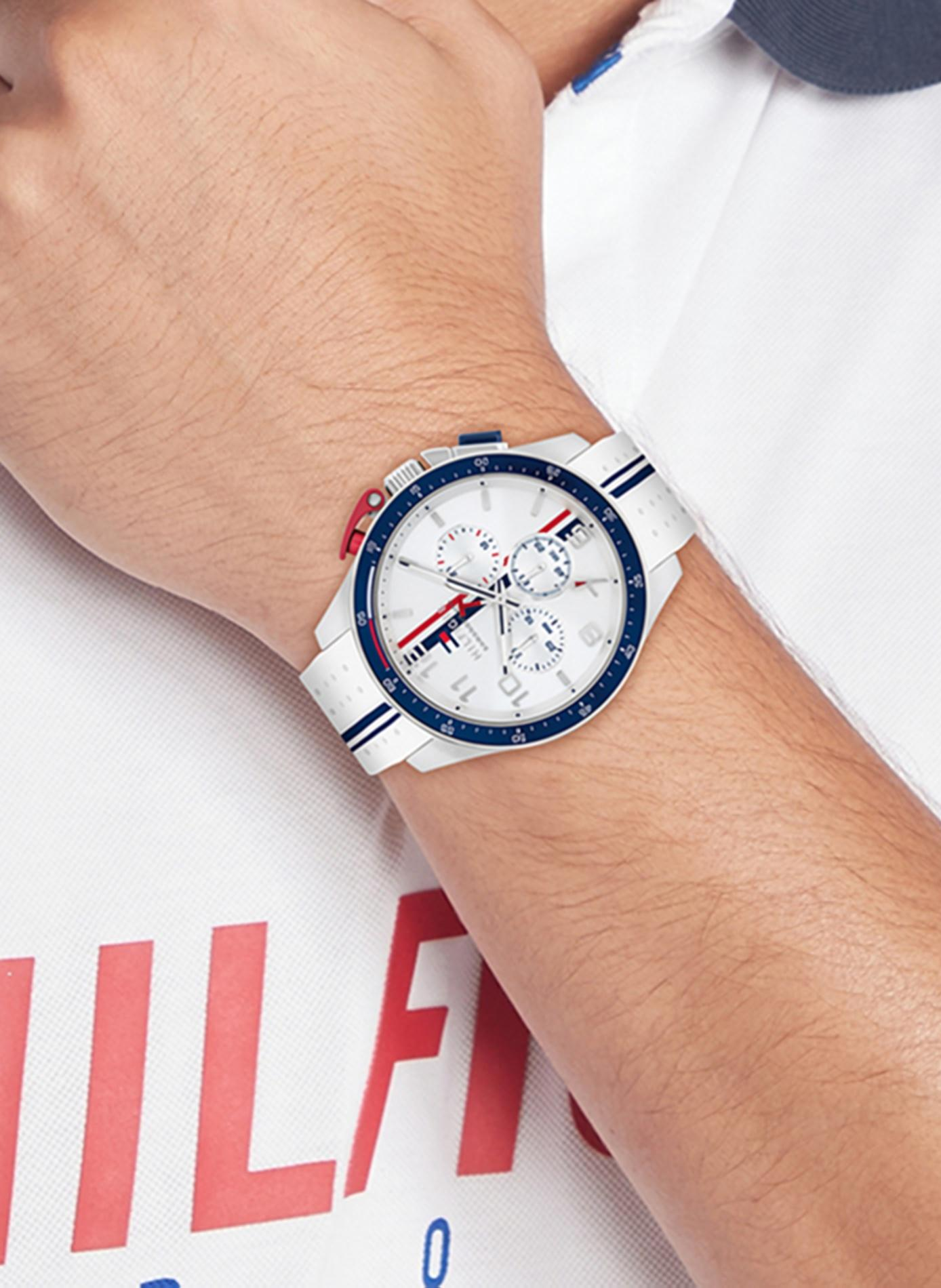 Montre Bank en silicone TOMMY HILFIGER MONTRES Blanc