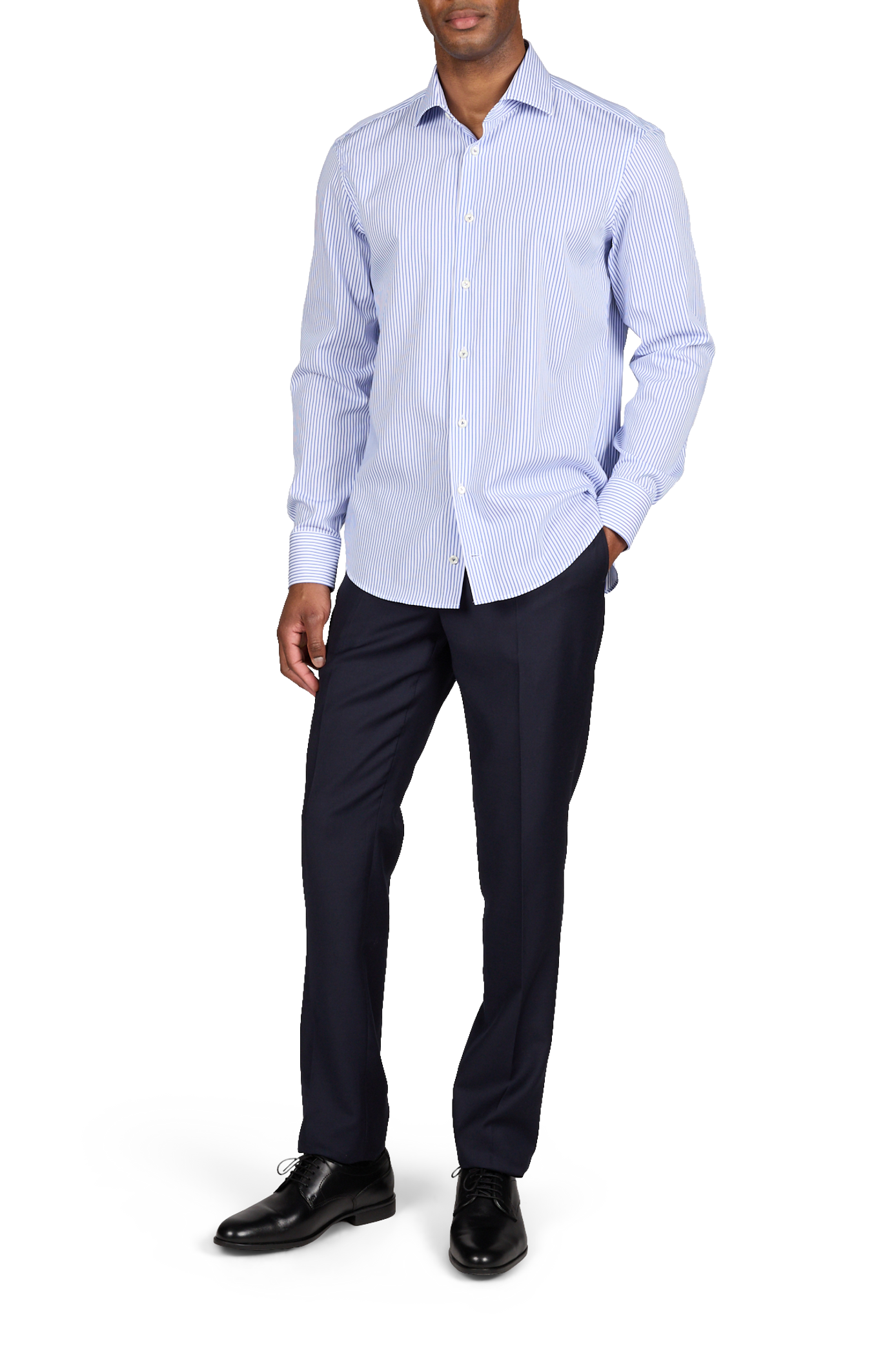 Classic Striped Shirt with Collar VAN LAACK Blue