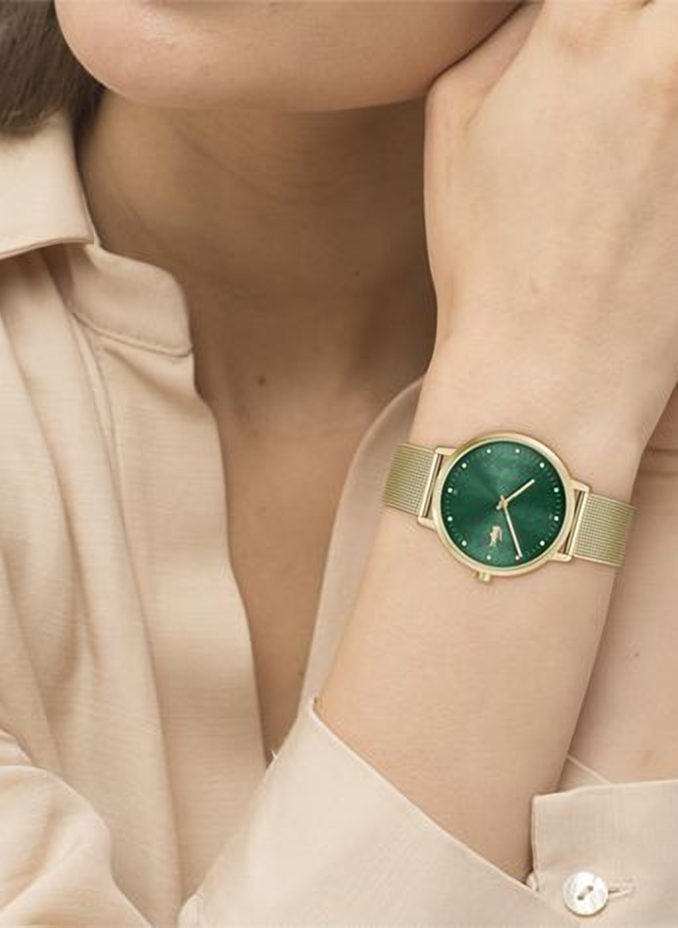 Montre quartz Crocorigin en acier inoxydable LACOSTE MONTRES Vert