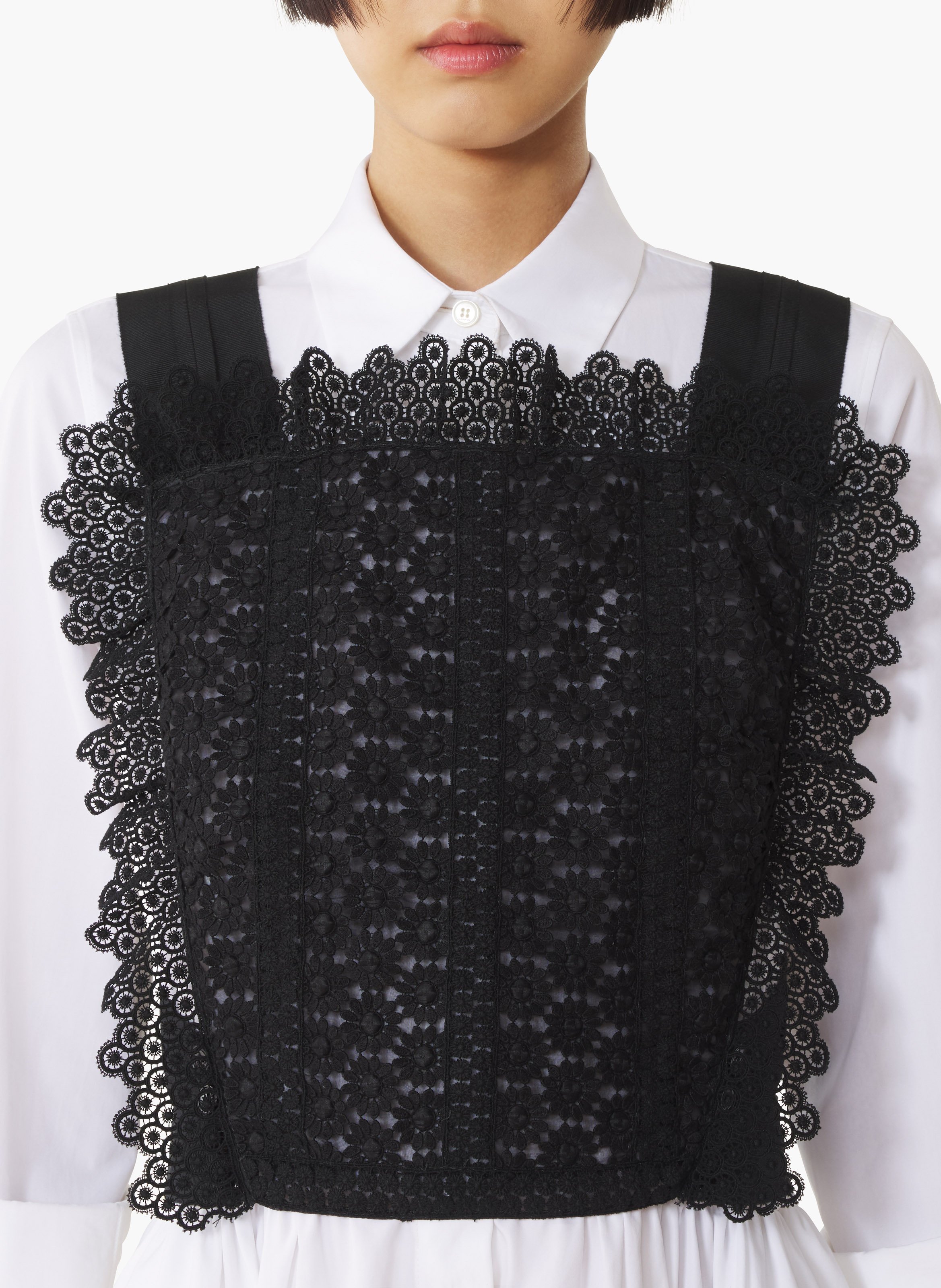 Plastron en guipure LANVIN Noir