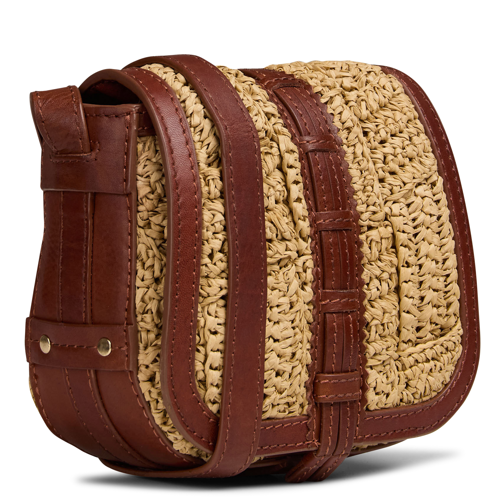 Sac badoulière en cuir lucien mini MAISON 123 Blanc