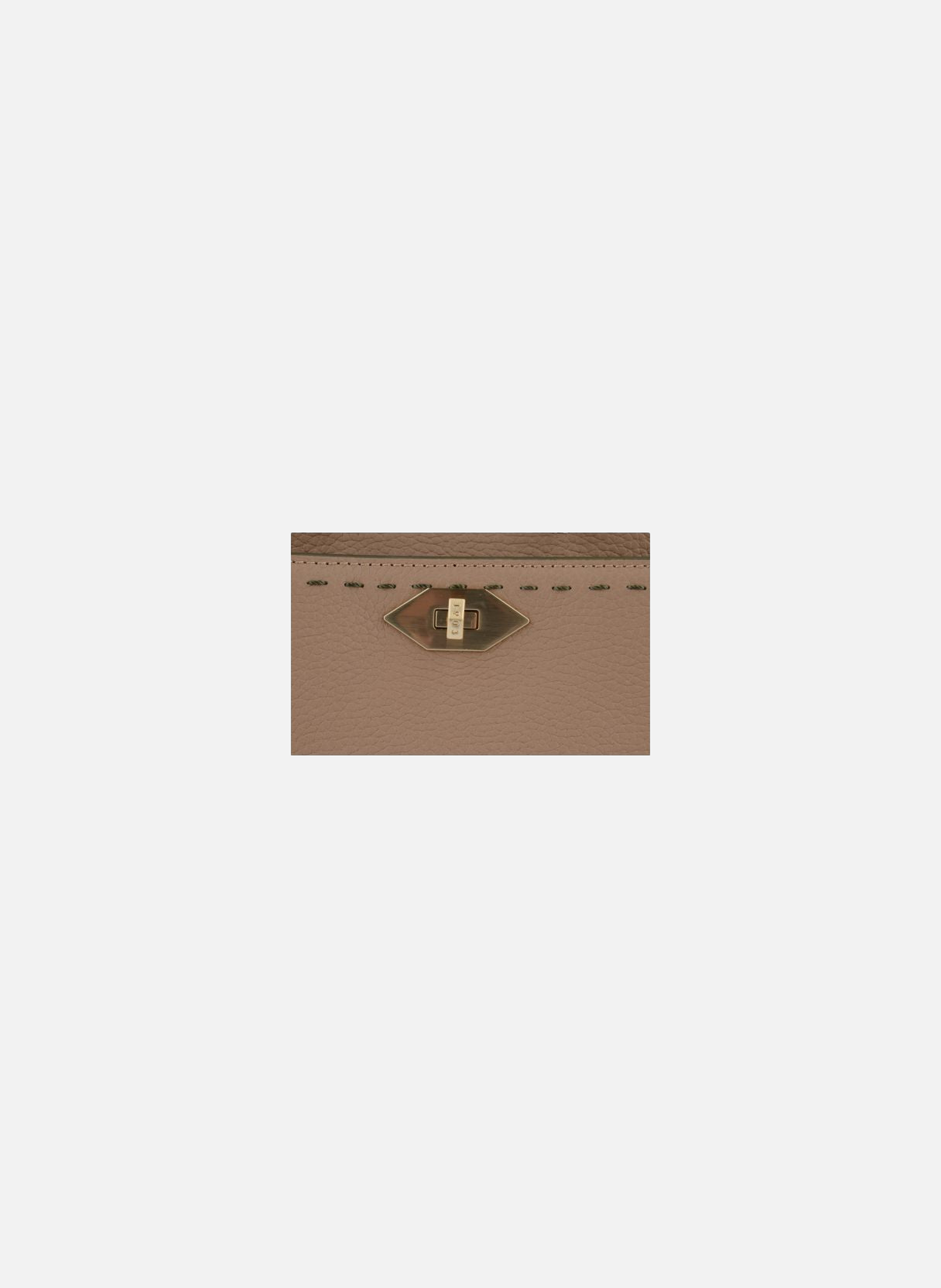 Trianon | sac à main micro en cuir de vachette POURCHET Kaki