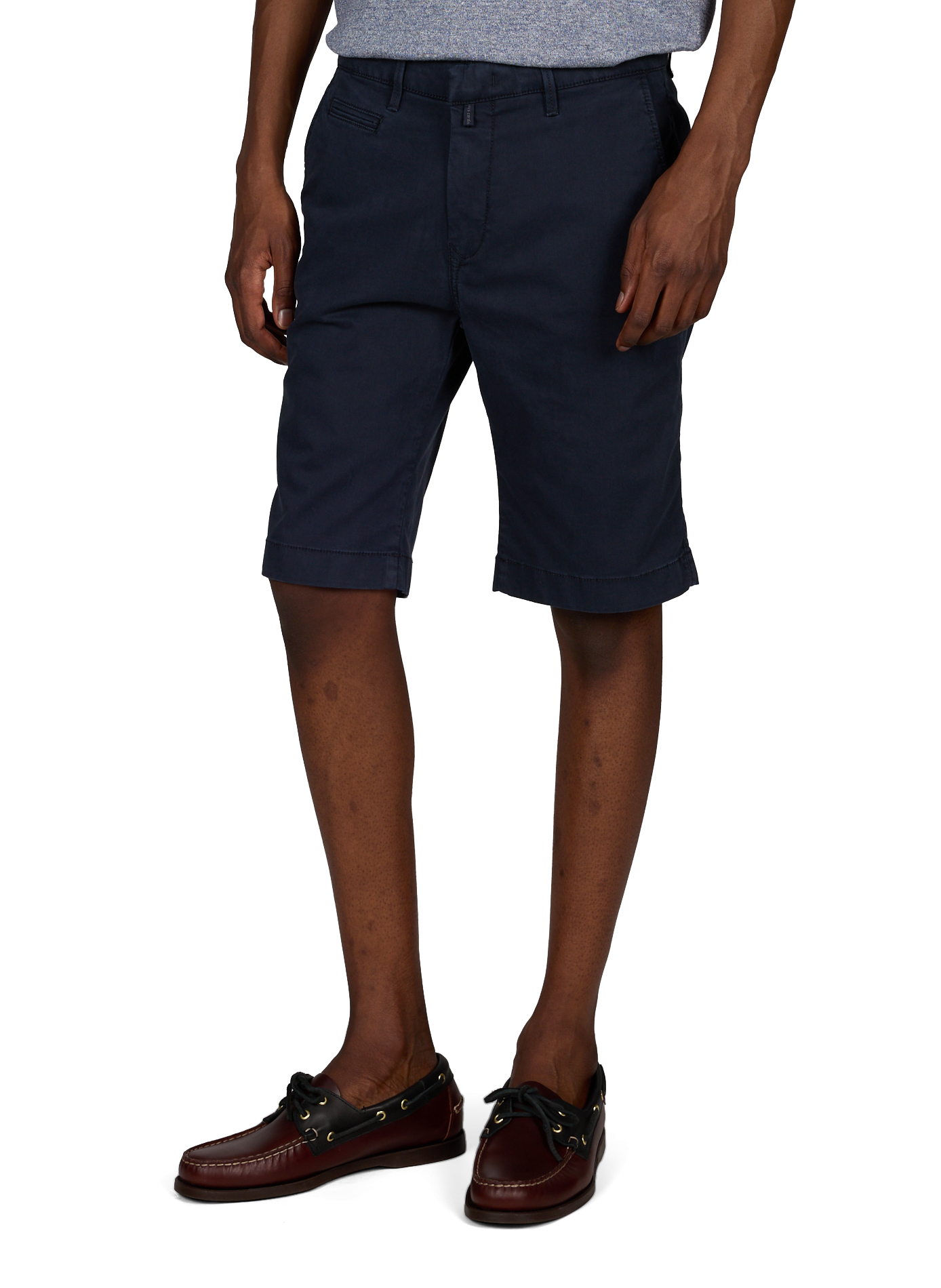 Straight cotton shorts PIERRE CARDIN Blue
