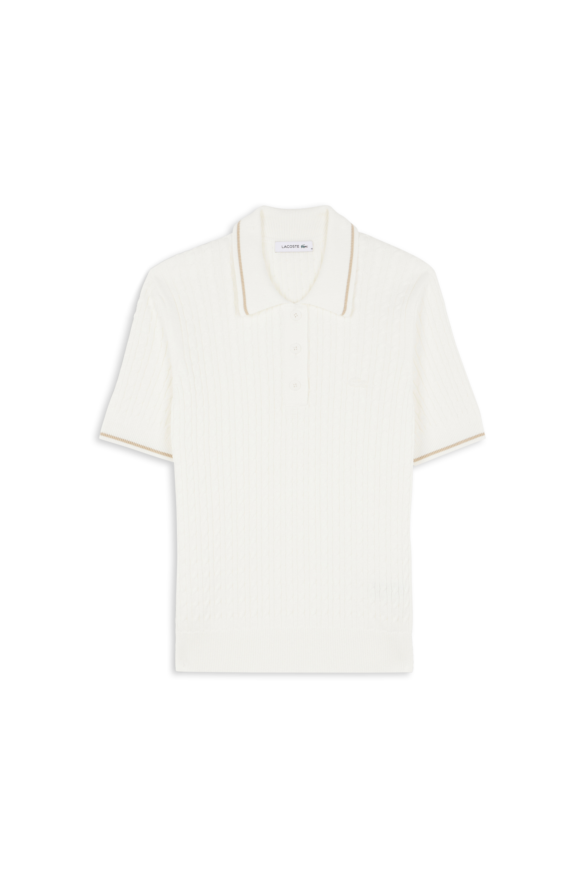 Polo tricot LACOSTE Blanc