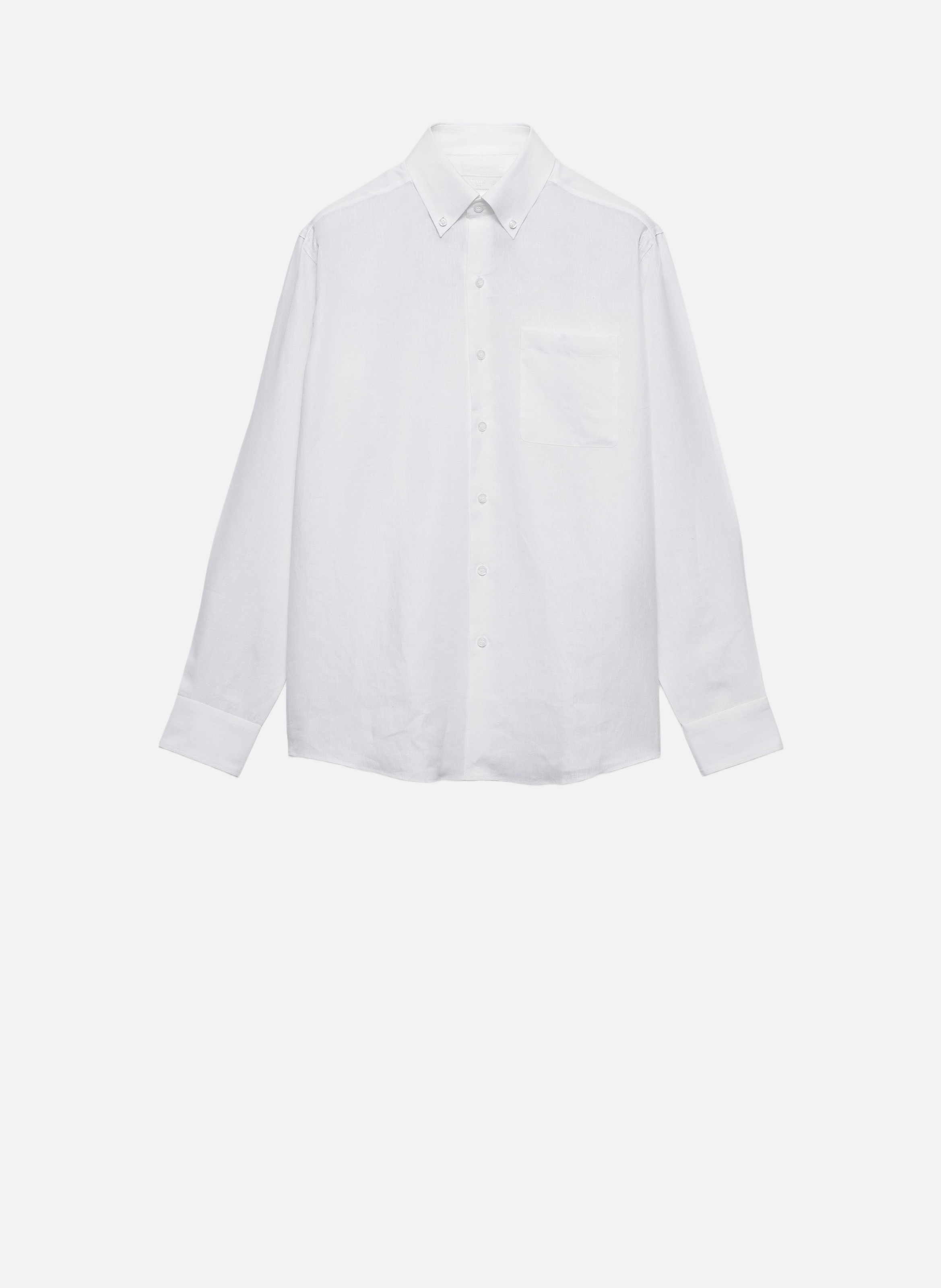 Chemise en lin PRADA Blanc