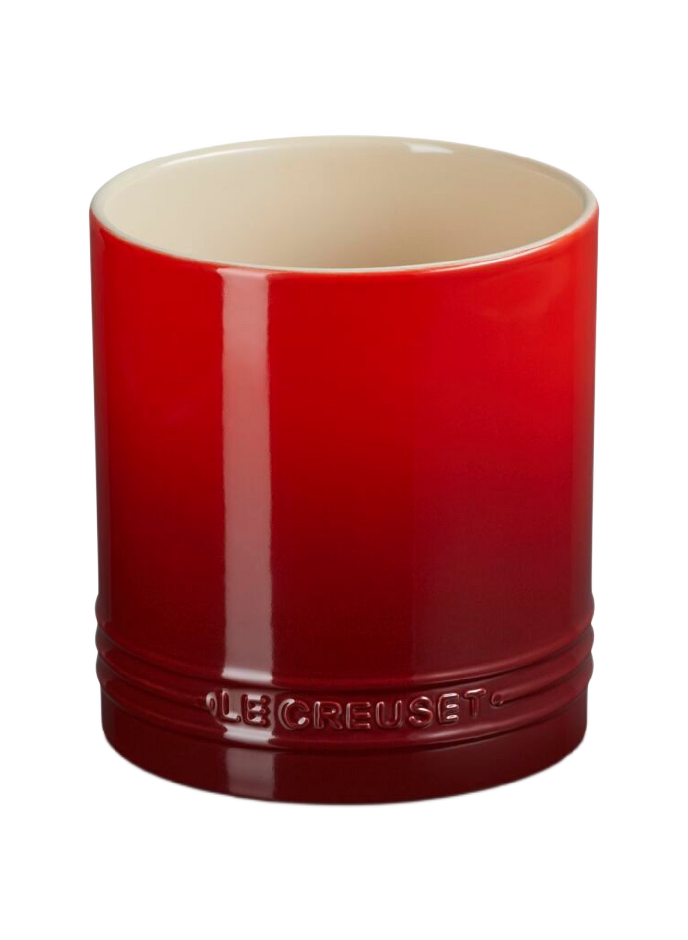 Keramik-Signaturutensilienbehälter LE CREUSET Rot