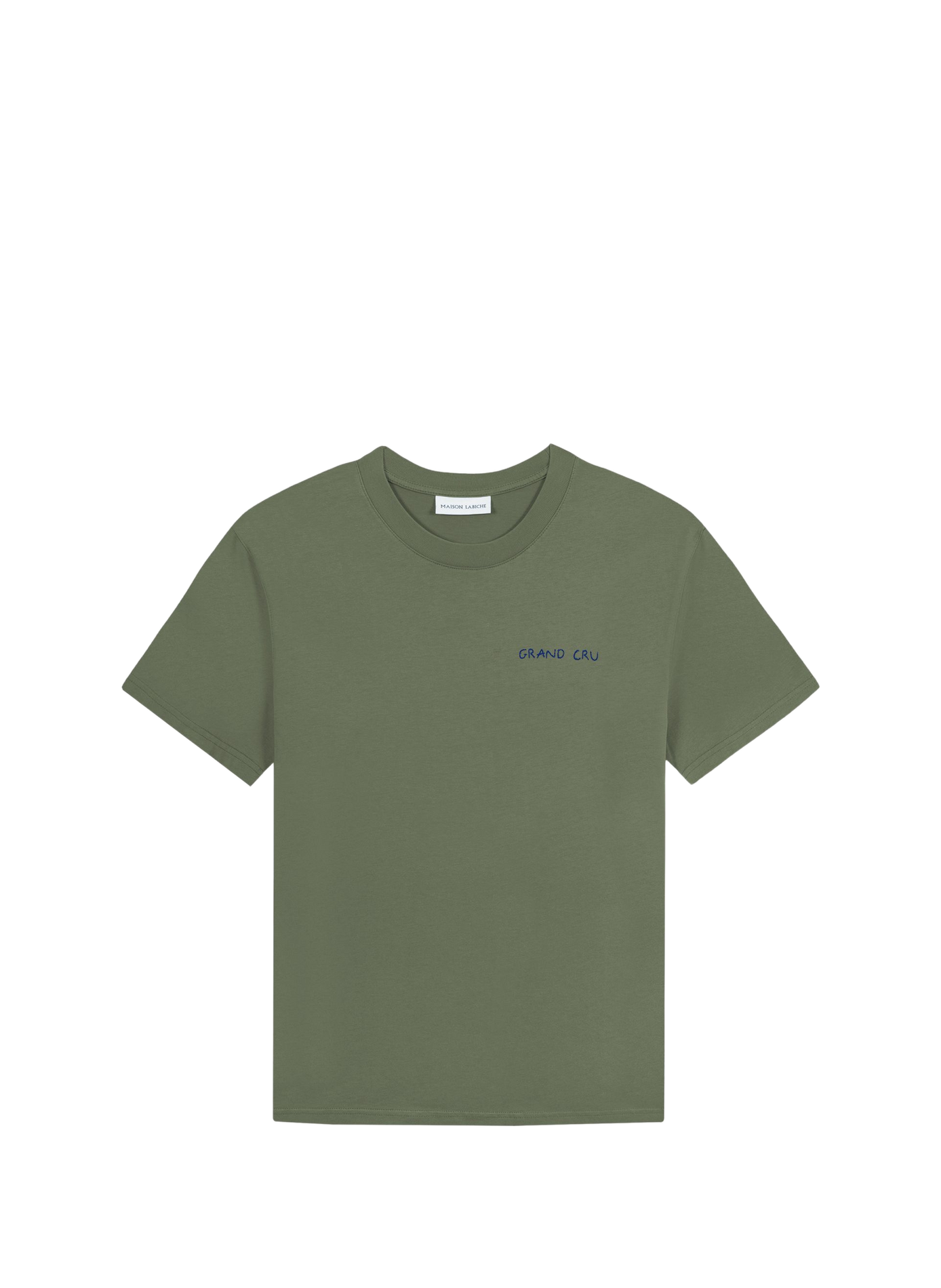 Popincourt T-shirt with Grand Cru embroidery in cotton MAISON LABICHE Green