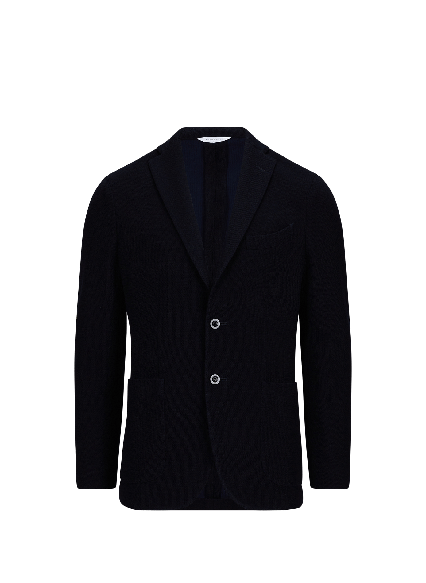 Blazer droit en laine et coton BOGLIOLI Bleu