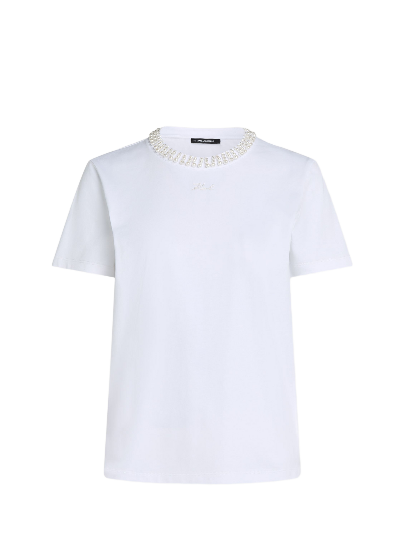 Round neck T-shirt KARL LAGERFELD White