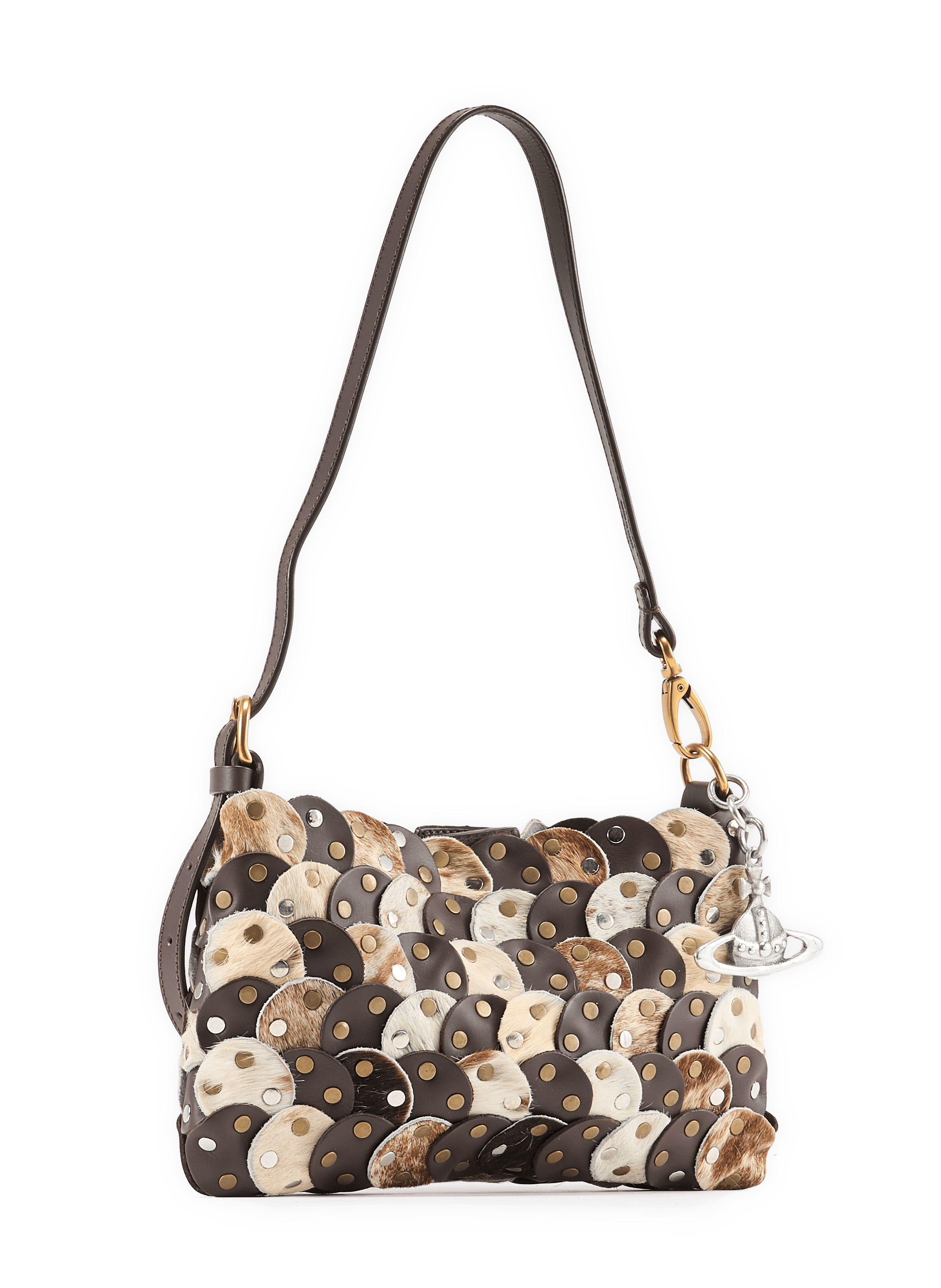 Ledertasche in Baguette-Form mit Textur VIVIENNE WESTWOOD Mehrfarbig