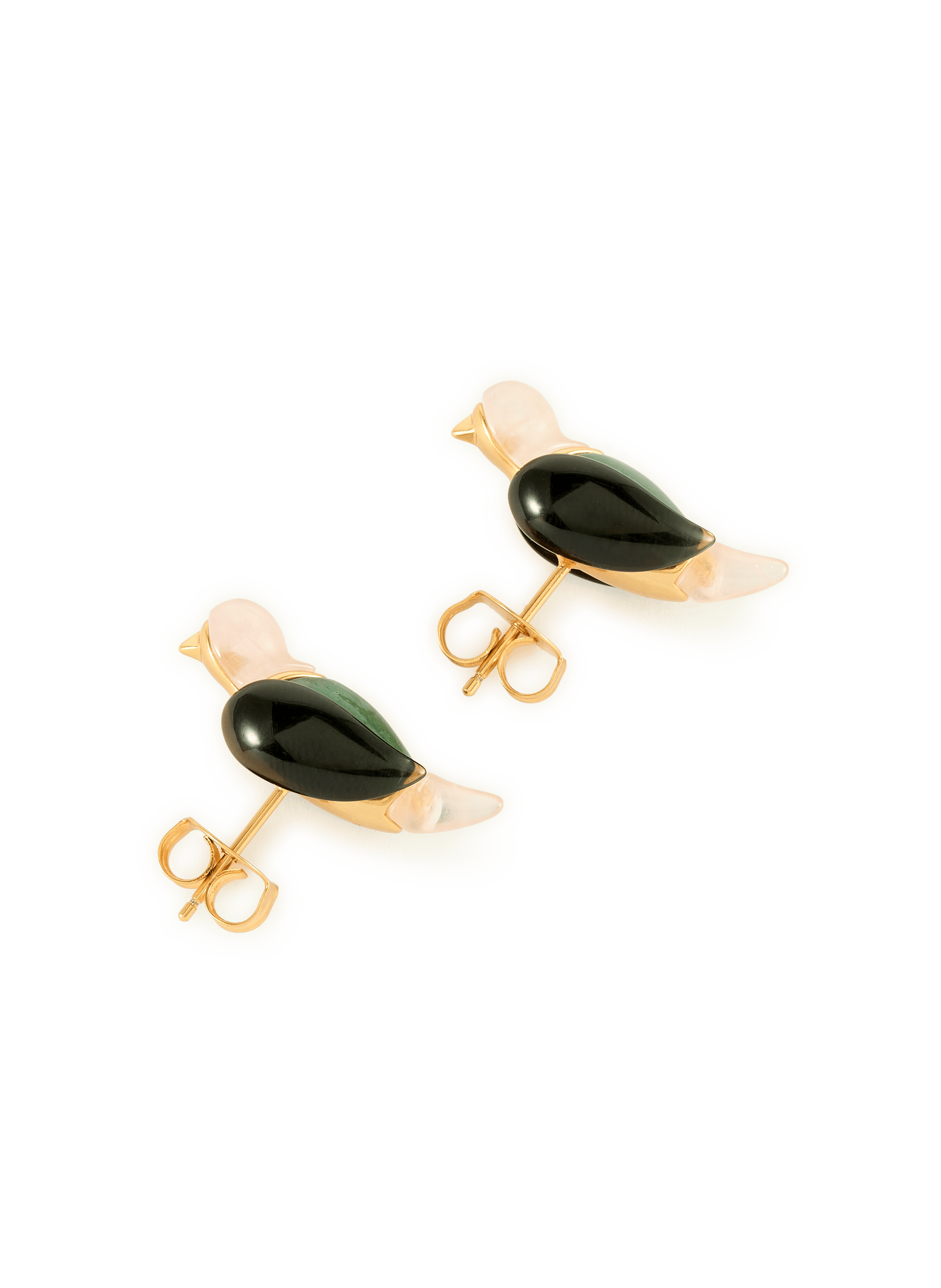 Plume brass earrings ZIMMERMANN Green