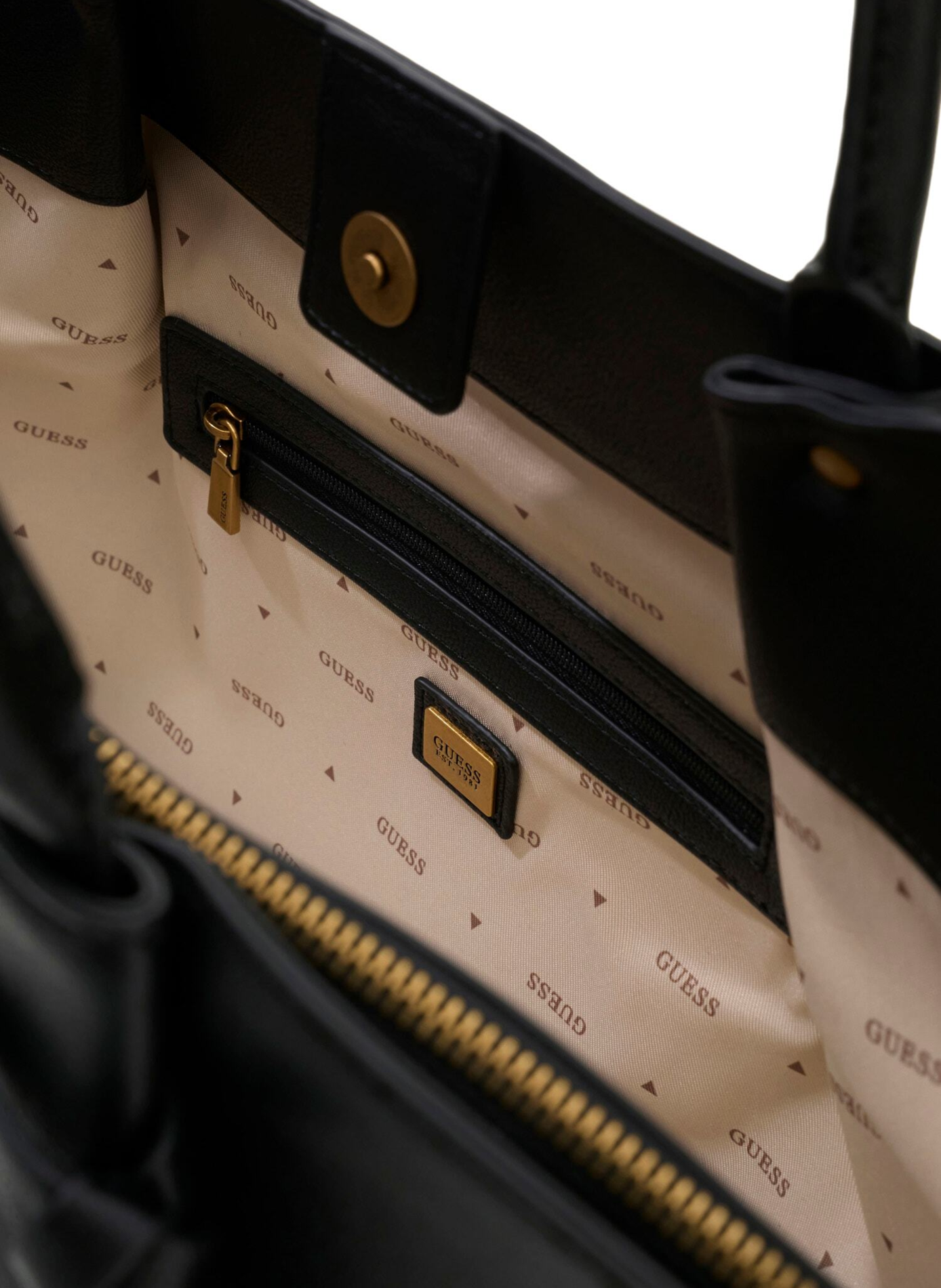 Sac porté épaule effet cuir GUESS Noir