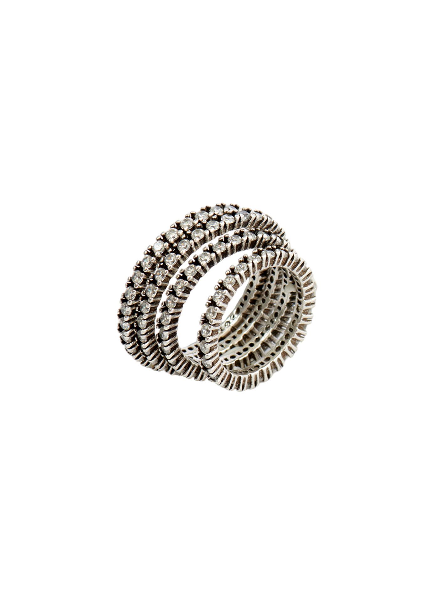 Set de bagues fines Lauren en laiton et verre ISABEL MARANT Transparent