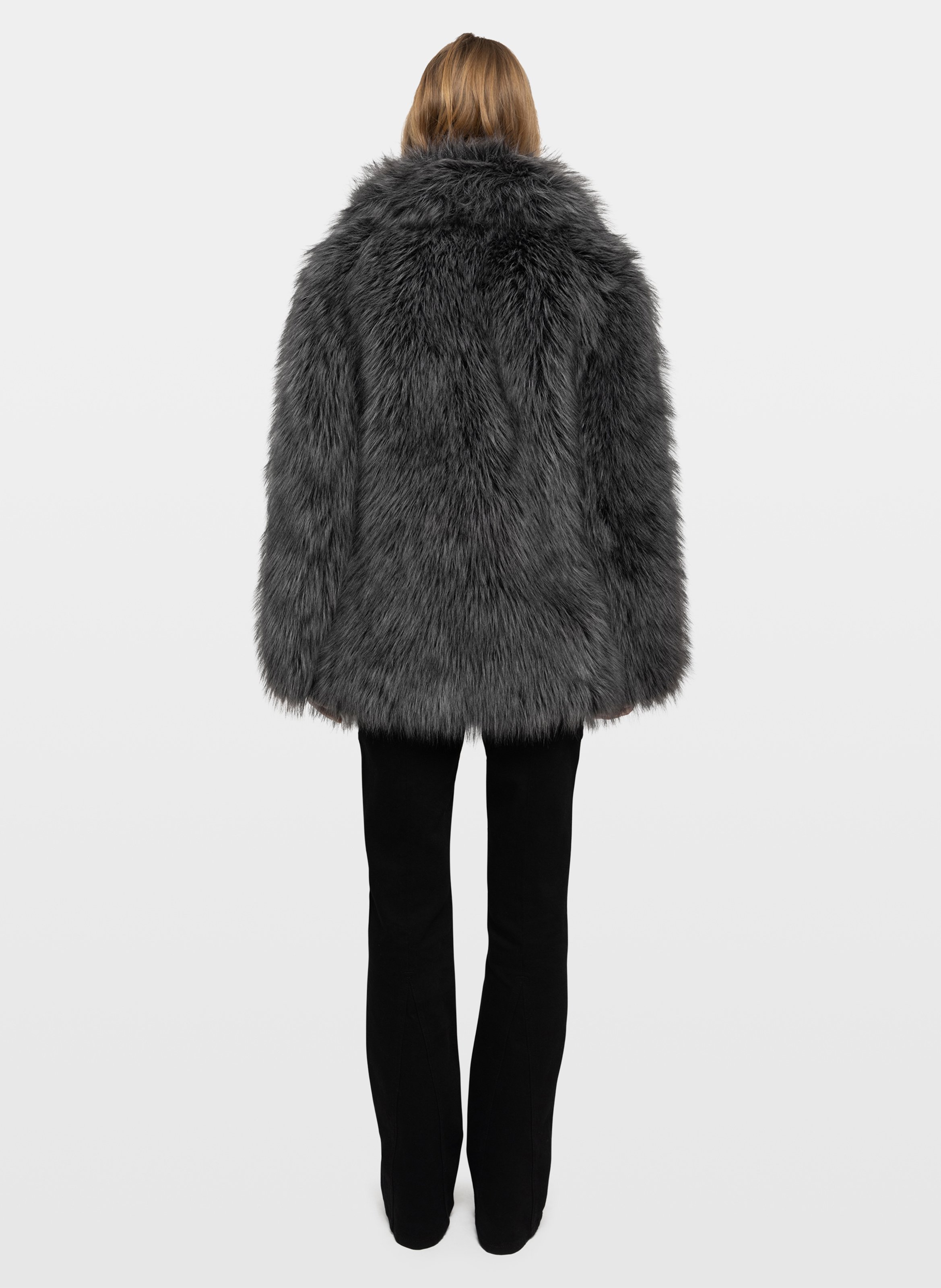 Manteau ample effet fourrure ZADIG&VOLTAIRE Gris