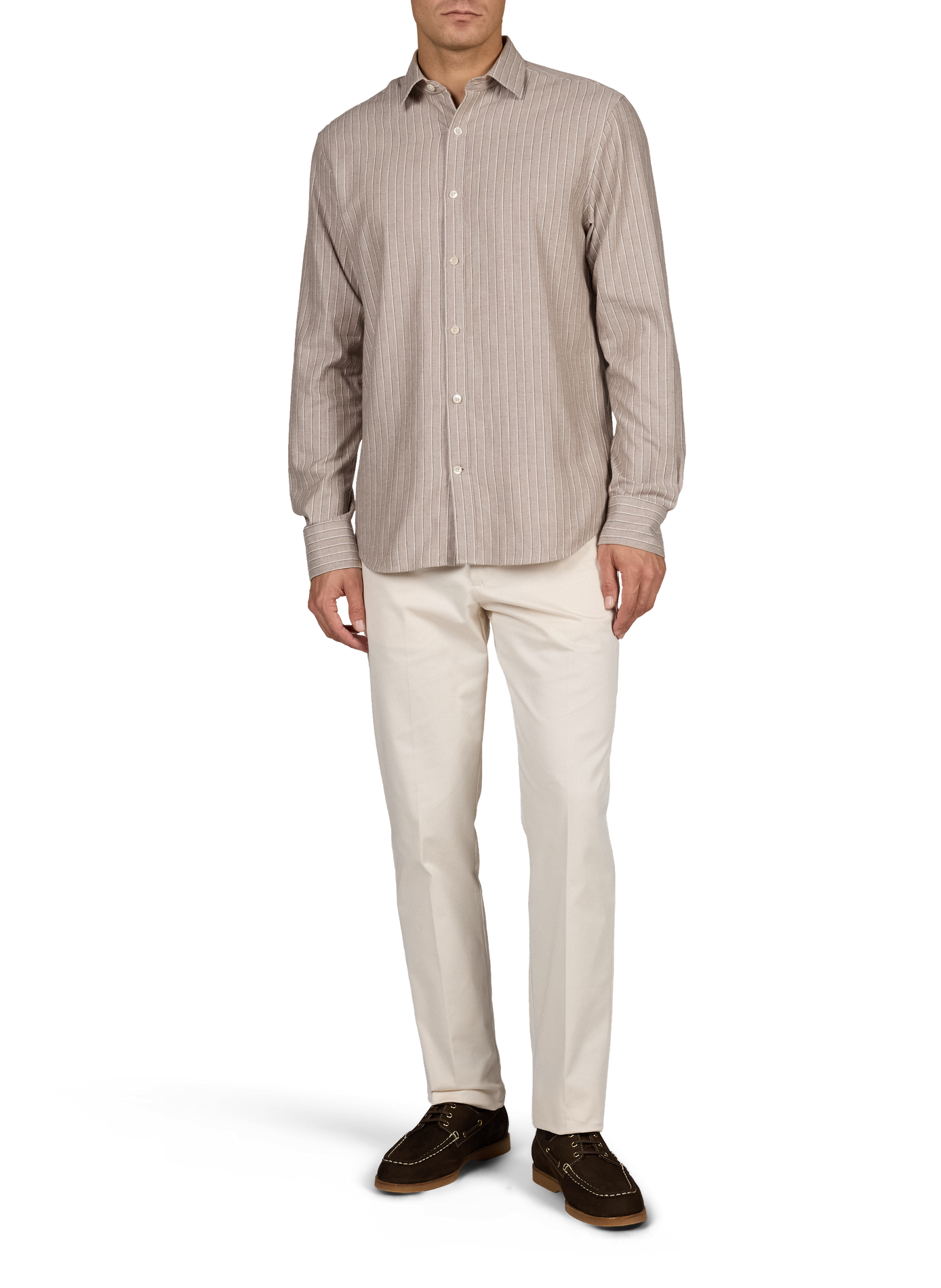 Straight cotton shirt GANT Brown