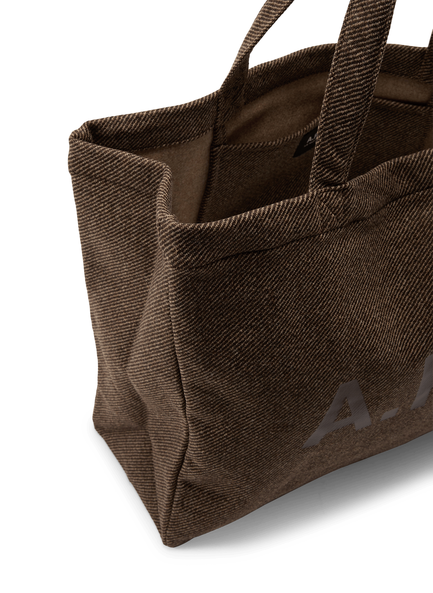 Diane tote bag in wool blend A.P.C. Brown