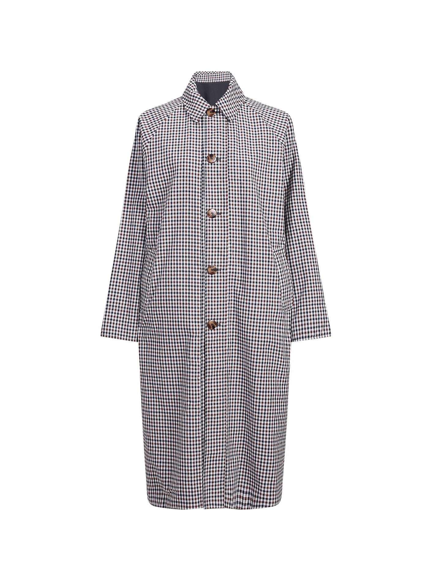 Bedruckter Midilanger Trenchcoat GARANCE Blau