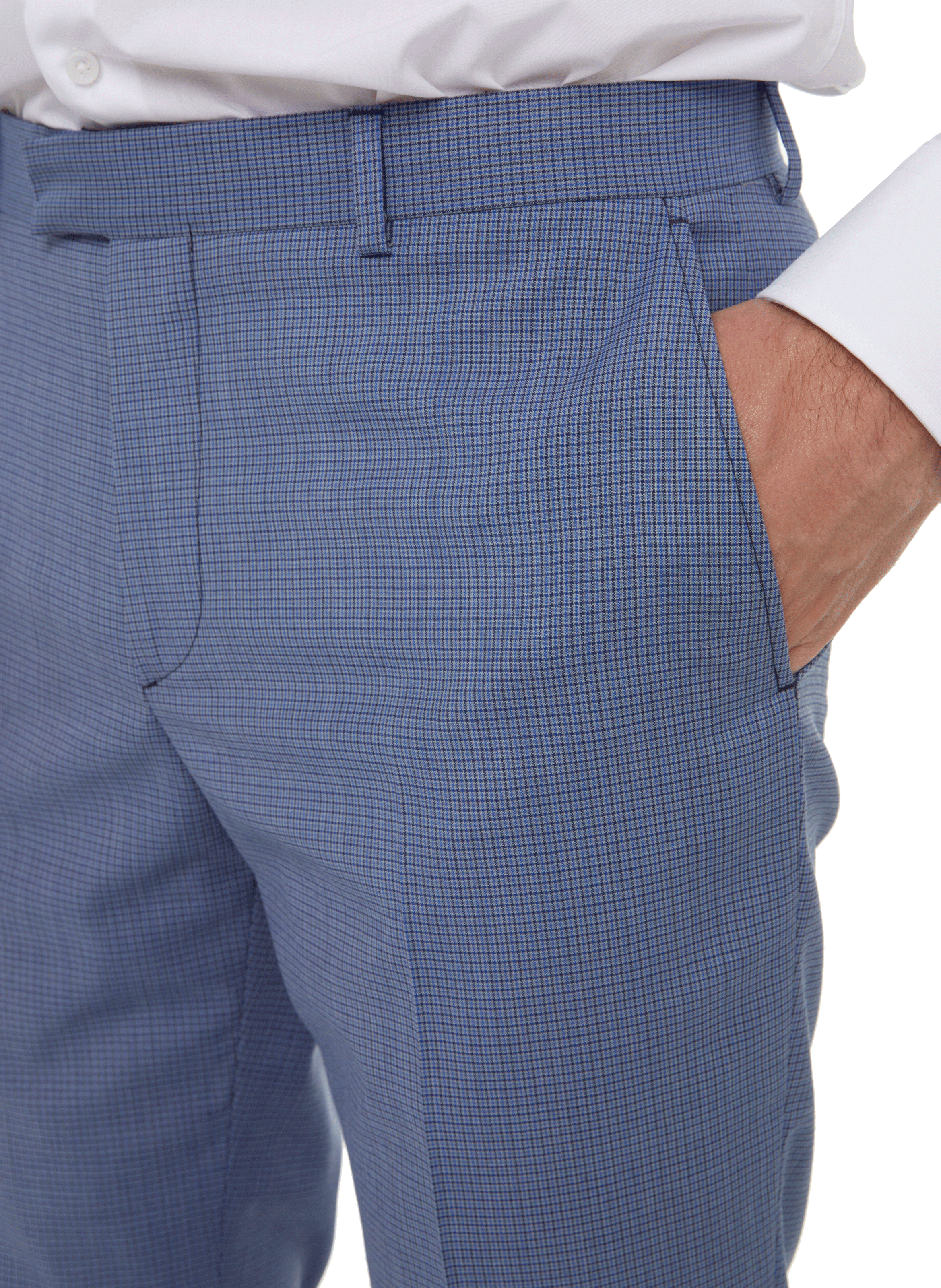 Check wool trousers SAISON 1865 Blue