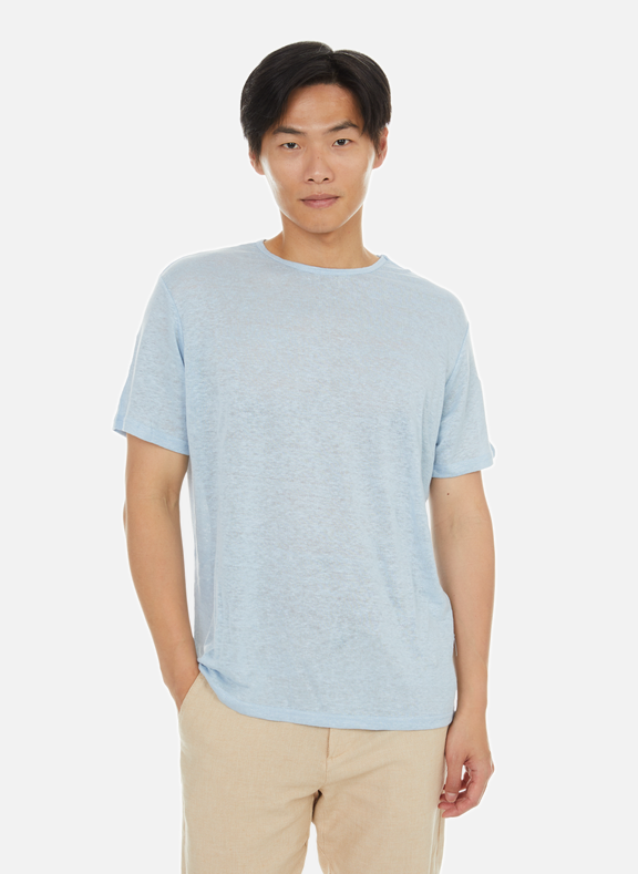 SELECTED T-shirt en lin Bleu