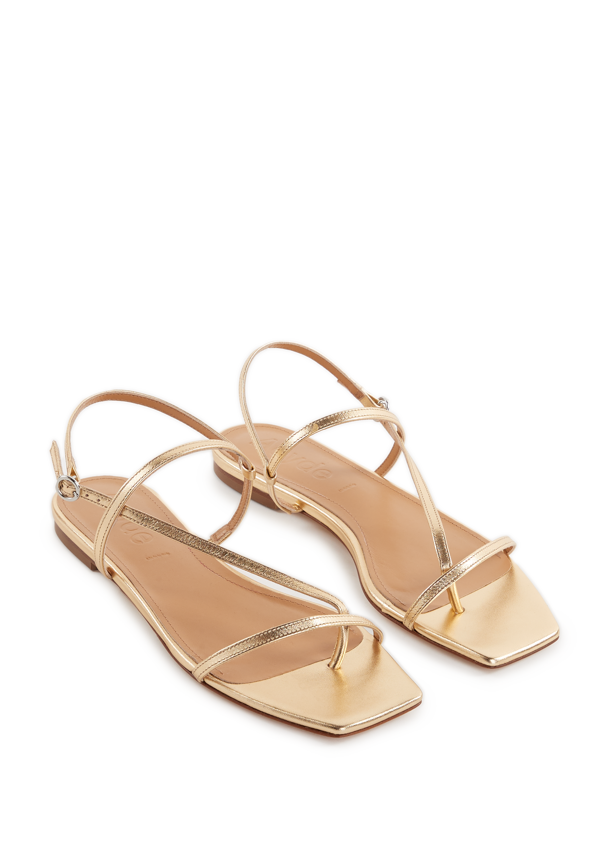 Sandales plates  Ella en cuir AEYDE Doré