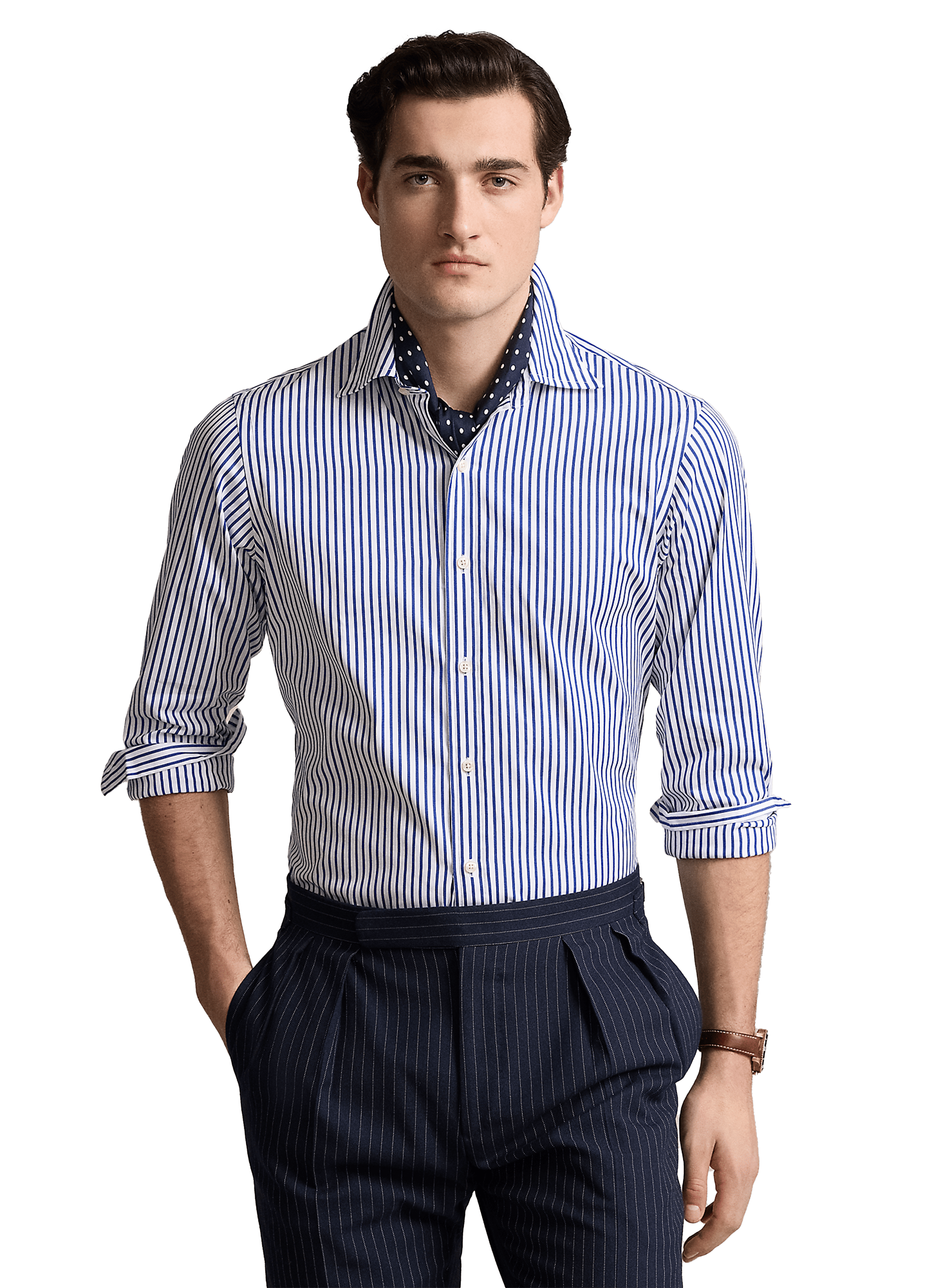 POLO RALPH LAUREN Chemise rayé en coton Bleu