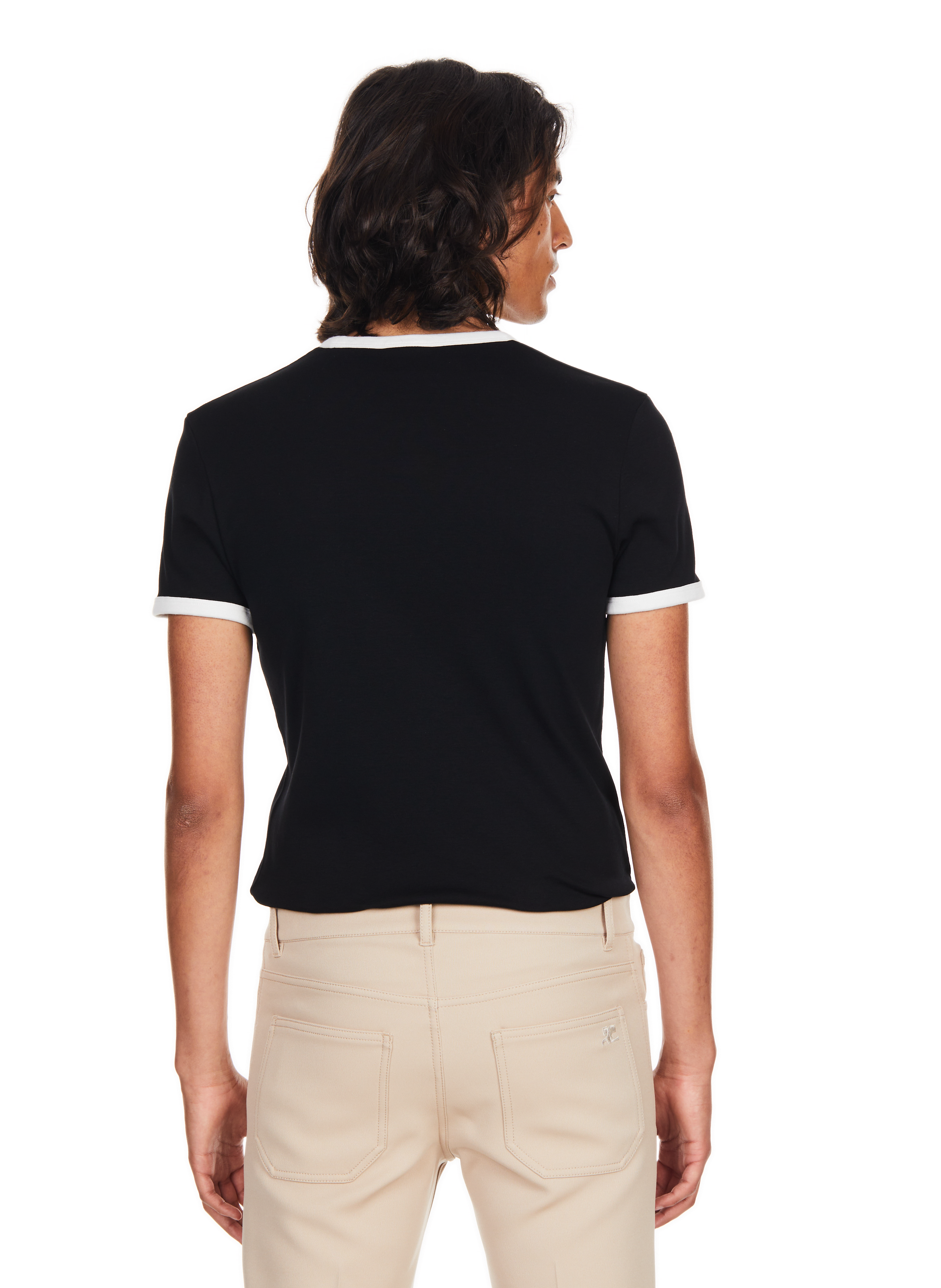 Cotton T-shirt COURRÈGES Black