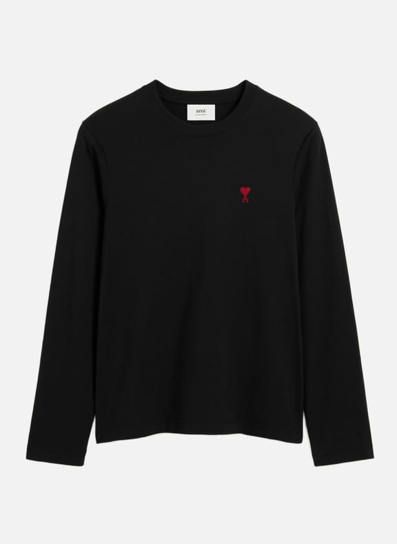 T-shirt manches longues ami de coeur rouge unisexe Noir by AMI PARIS AMI PARIS T-shirt manches longues ami de coeur rouge unisexe Noir