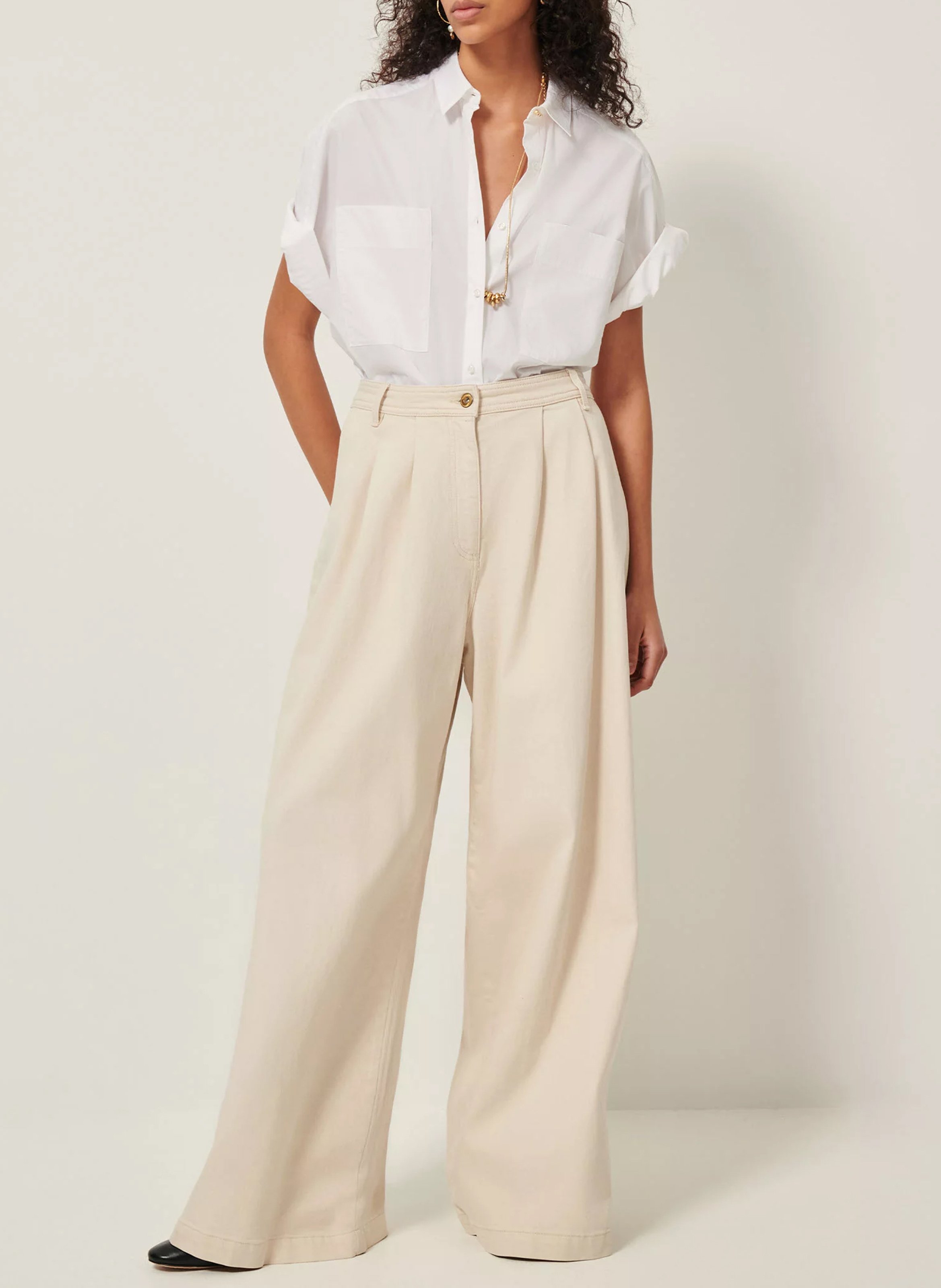 Chemise droite en coton dellord SESSUN Blanc