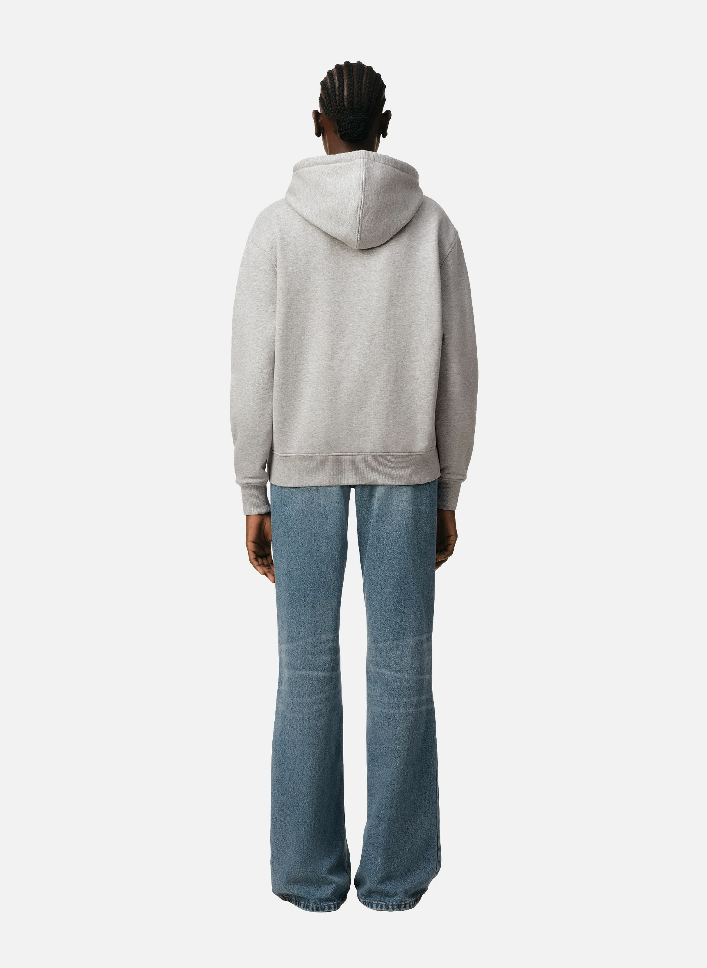 Hoodie ami de coeur rouge unisexe AMI PARIS Gris