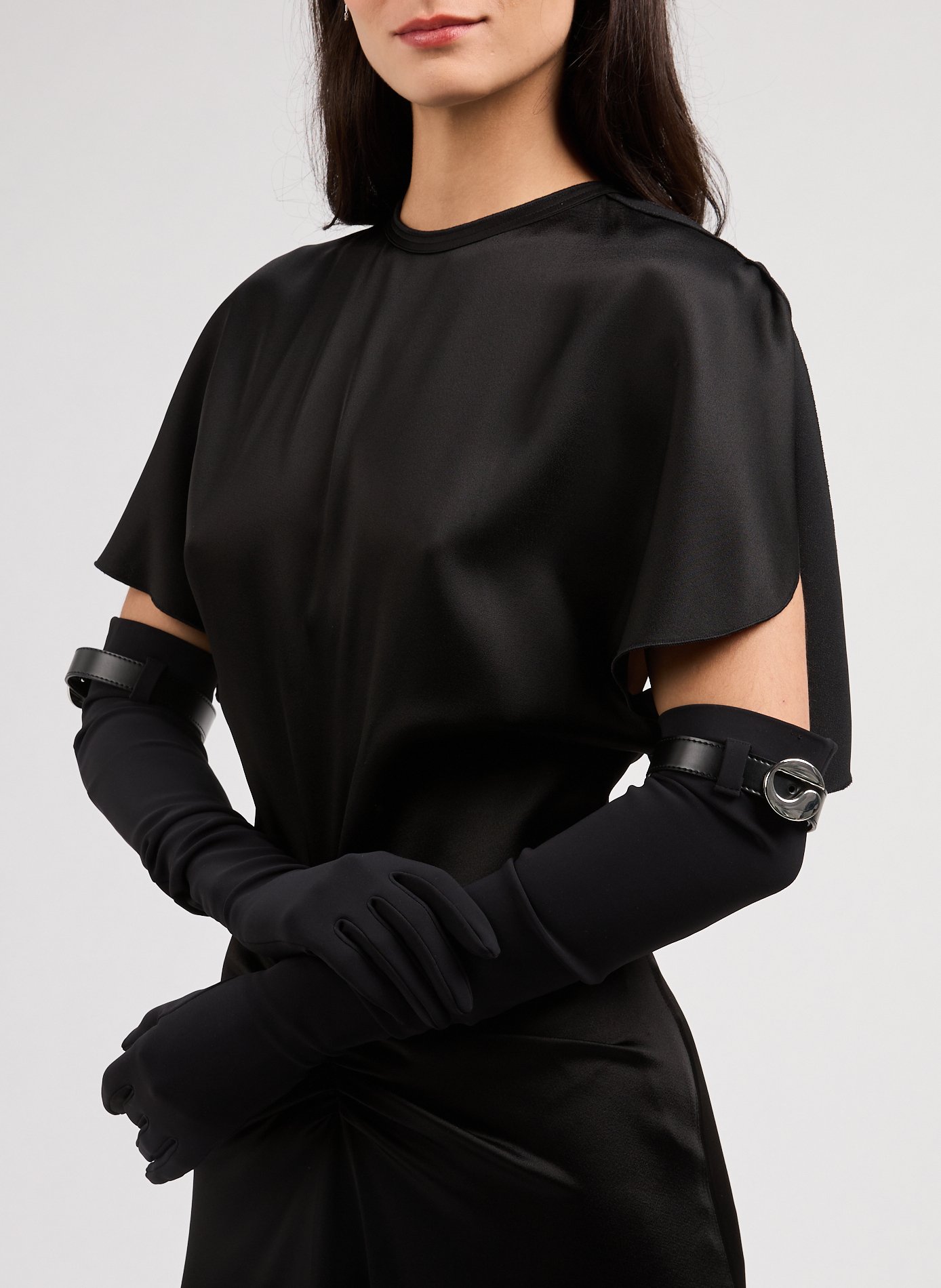 Jersey gloves with belt and logo COPERNI Black