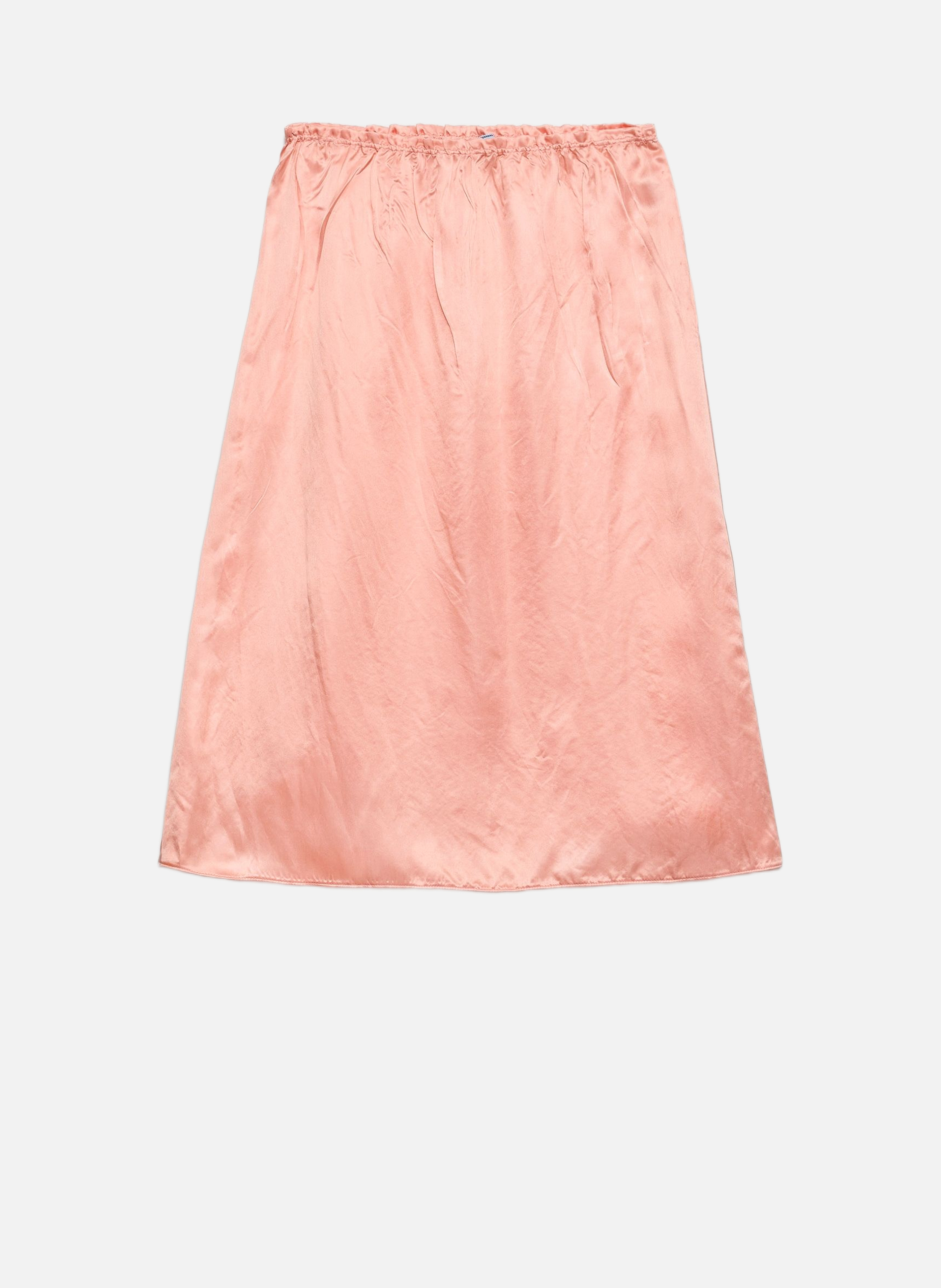 Jupe en satin lavé PRADA Orange