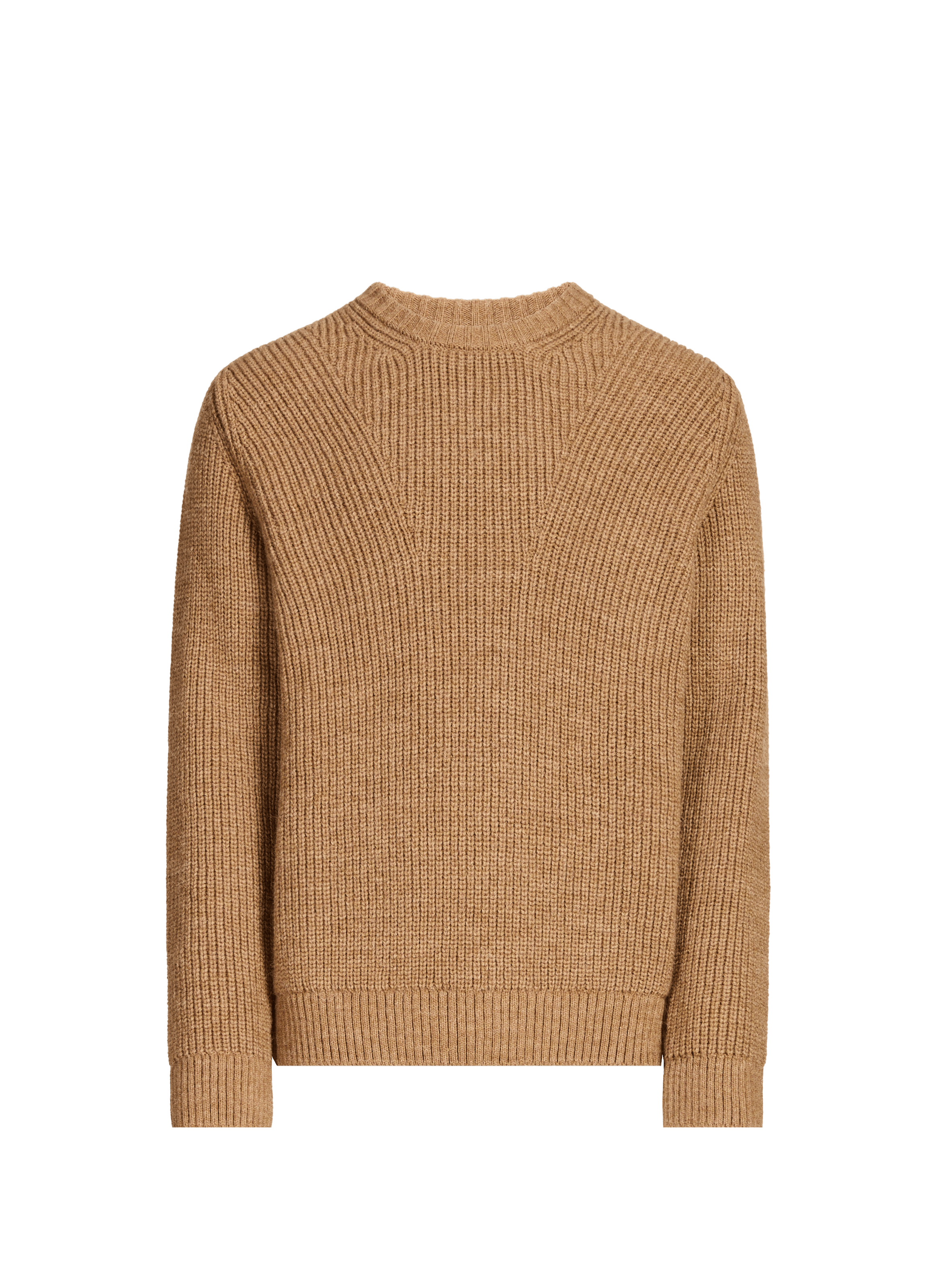 Round-neck sweater in ribbed knit SAISON 1865 Beige
