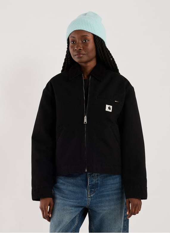 Straight-fit cotton jacket | Black by CARHARTT WIP Straight-fit cotton jacket Black